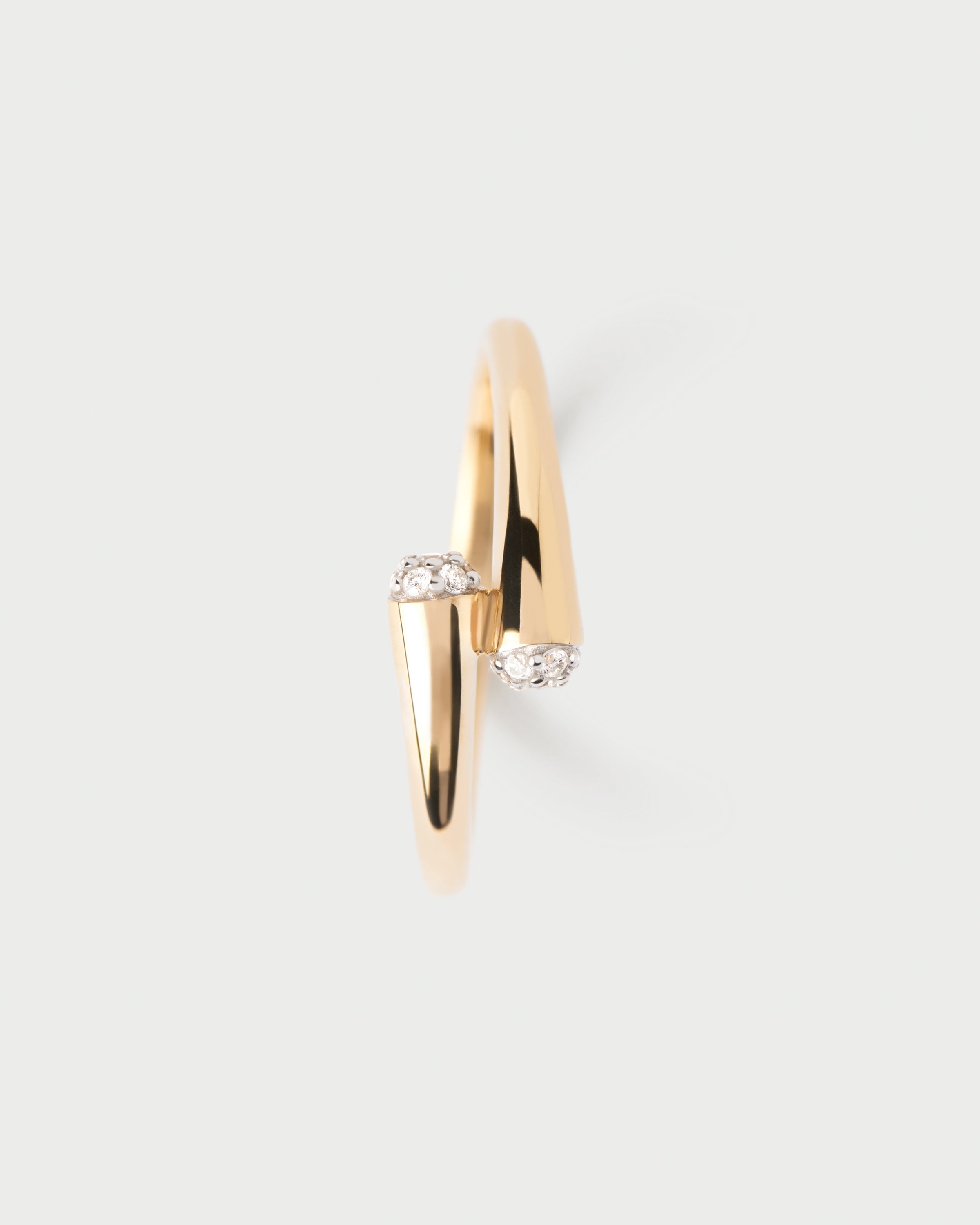 Elegant Diamond and Gold Eclipse Ring for Women - Perfect for Weddings, Anniversaries & Special Occasions