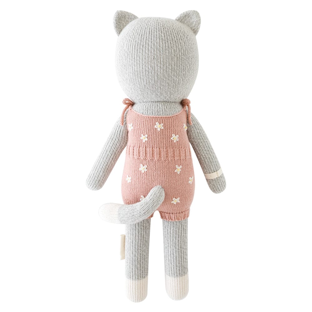 Cuddle+Kind Daisy the Kitten Handmade Organic Cotton Plush Toy - Soft & Huggable Stuffed Animal for Kids, Babies & Nursery Decor | Perfect Gift for Birthdays, Baby Showers & Cuddle Time