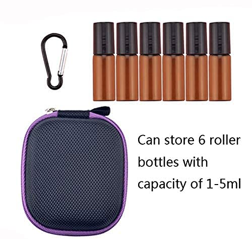 3-Piece Portable Essential Oil Travel Case Organizer - Holds 6 Bottles (1-5ml Roller Bottles) - Perfect for Aromatherapy, Yoga, Meditation & On-the-Go Use