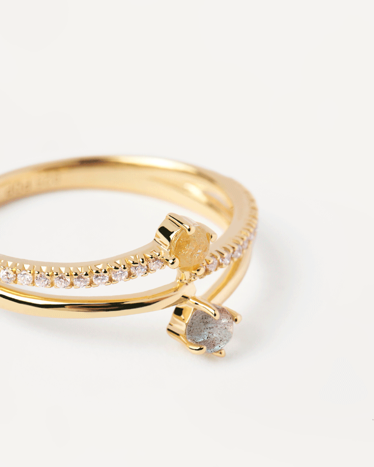 GRID Patio Gold Ring - Elegant 14K Gold Plated Ring for Women, Perfect for Outdoor Parties, Weddings & Special Occasions