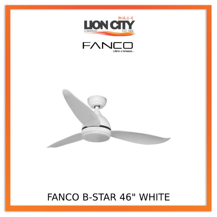 Fanco B Star 36/46/52 Inch 3 Blade DC Ceiling Fan with Remote Control - Energy Efficient Quiet Bedroom, Living Room, Office Cooling Fan