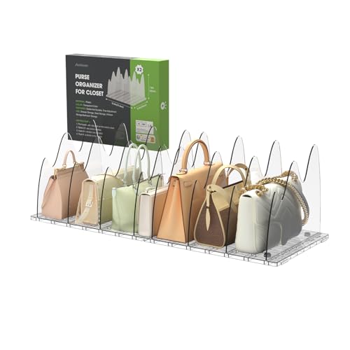 ANTOWIN 8-Piece Adjustable Purse Organizers for Closet - Handbag Storage & Shelf Dividers | Perfect for Closet Organization, Bag Display & Space Saving