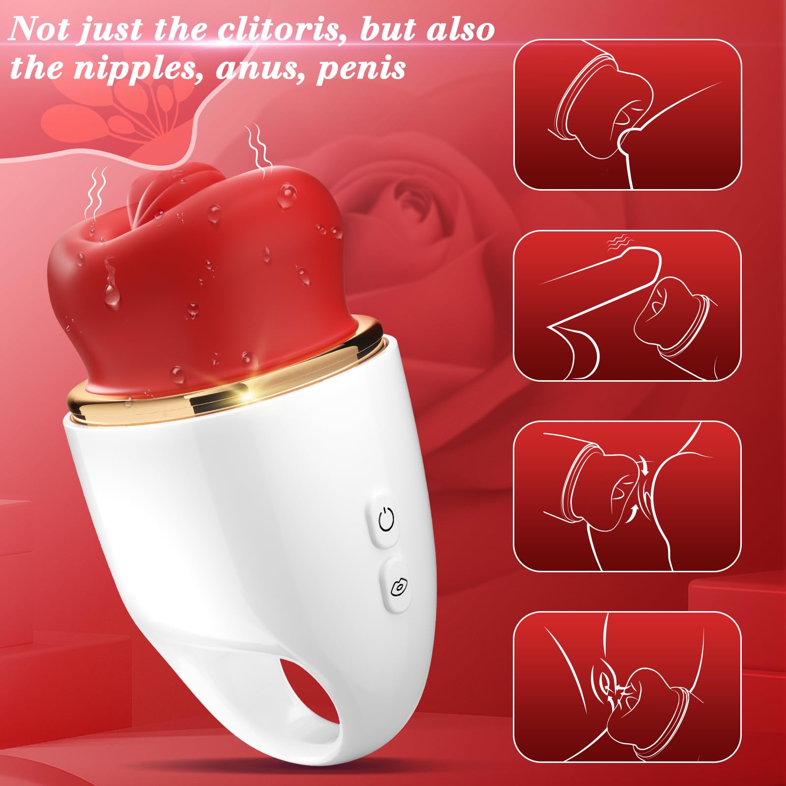 Premium Clitoral Sucking Vibrator for Women - 10 Licking Modes & Powerful Suction, Adult Sex Toy for Intense Stimulation | Perfect for Solo Play, Couples & Foreplay | Waterproof & Rechargeable G-Spot Vibrator
