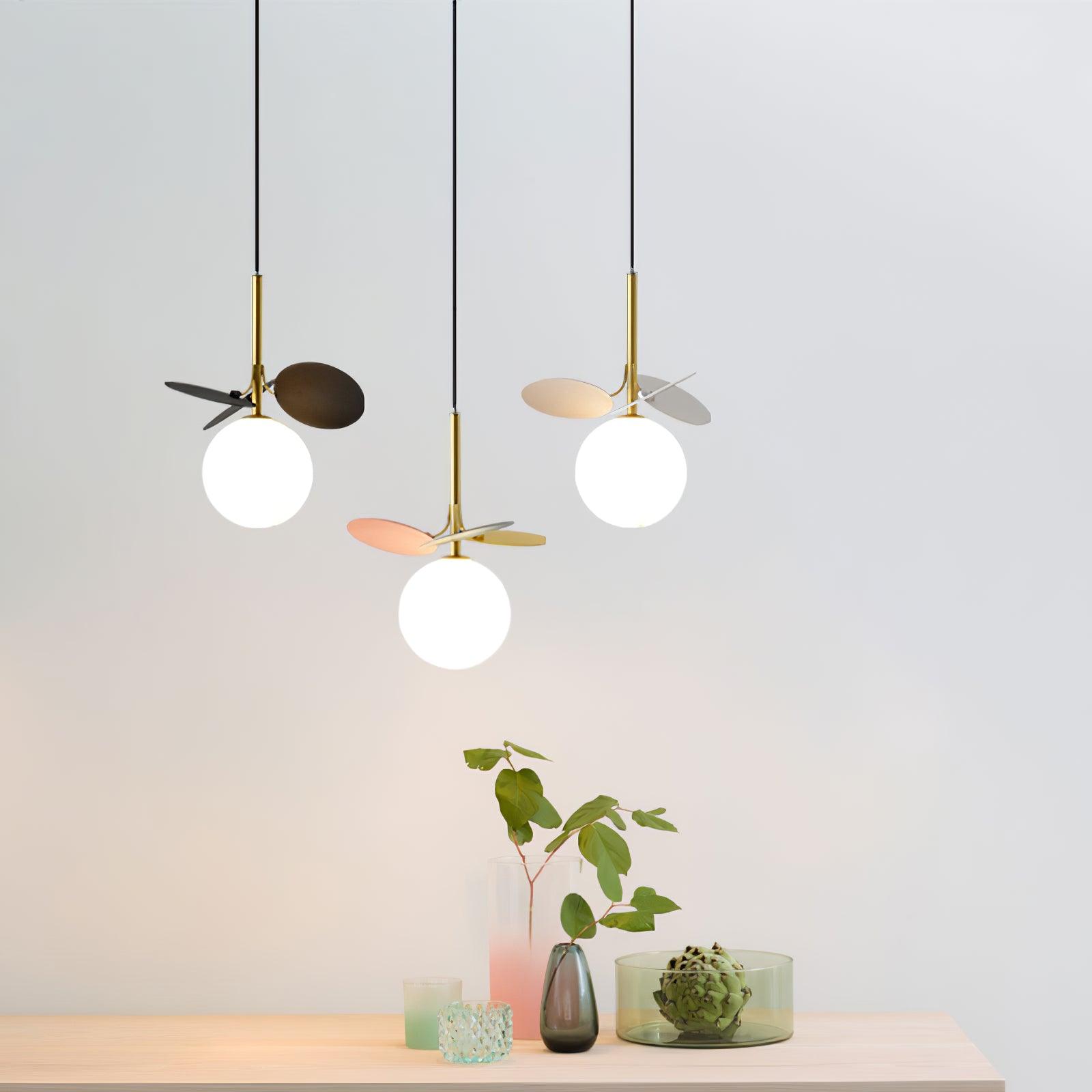 Blanca Pendant Light - Modern Hanging Ceiling Lamp for Kitchen Island, Dining Room & Bedroom | Elegant Glass Shade with Brass Finish | Indoor Lighting Fixture