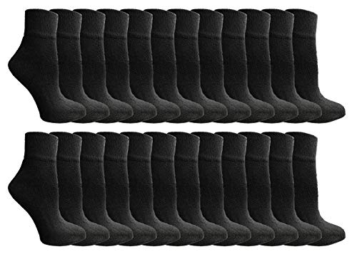 24 Pairs Black Womens 9-11 (Shoe Size 5-11)