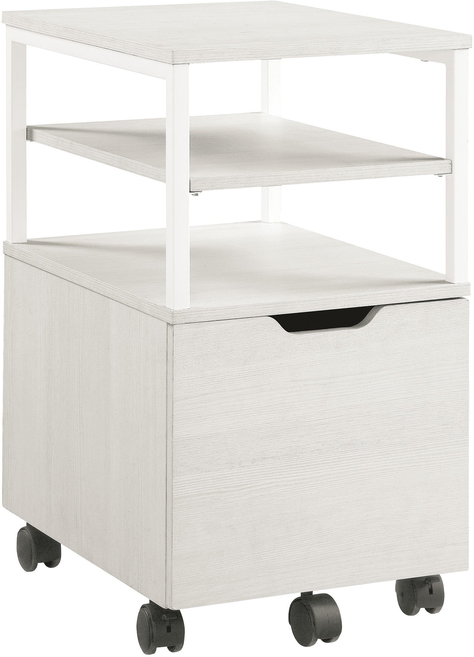 Office Star Contempo Mobile Cart [CNT15] - Rolling File Organizer with Locking Wheels for Office, Home, or School Use - Perfect for Documents, Supplies, and Storage Organization