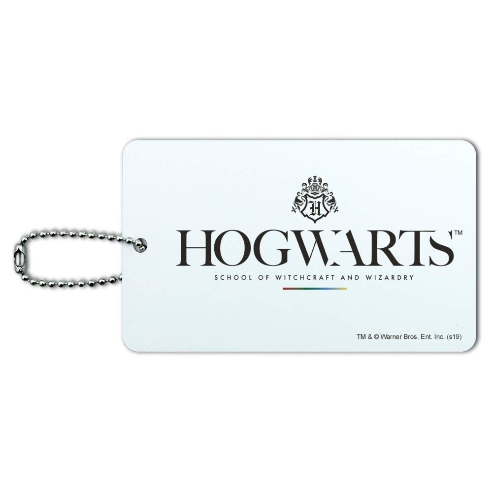 Harry Potter Hogwarts Logo Luggage Tag - Modern Suitcase ID Card for Carry-On Bags - Perfect for Travel, Cosplay, and Harry Potter Fans