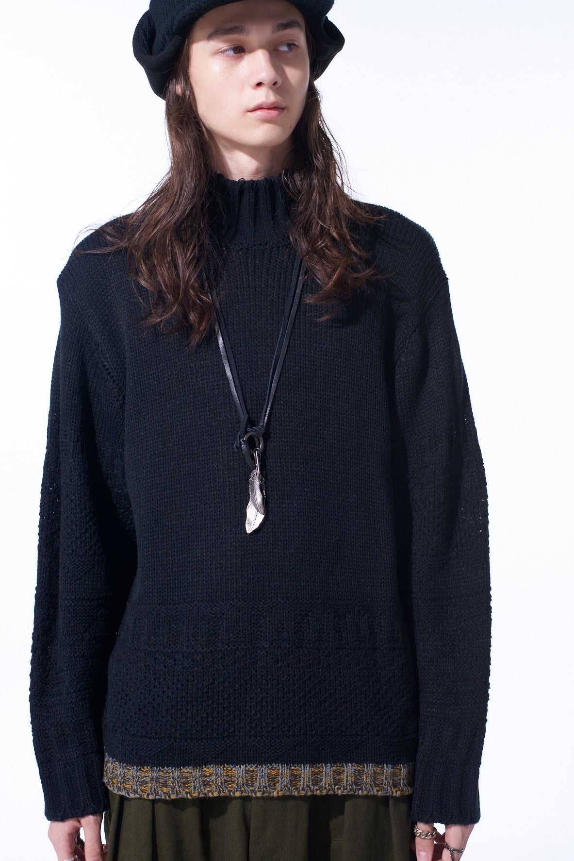 Bulky Wool Lynx High Neck Knit Sweater - Cozy Winter Pullover for Women, Perfect for Cold Weather & Casual Outfits