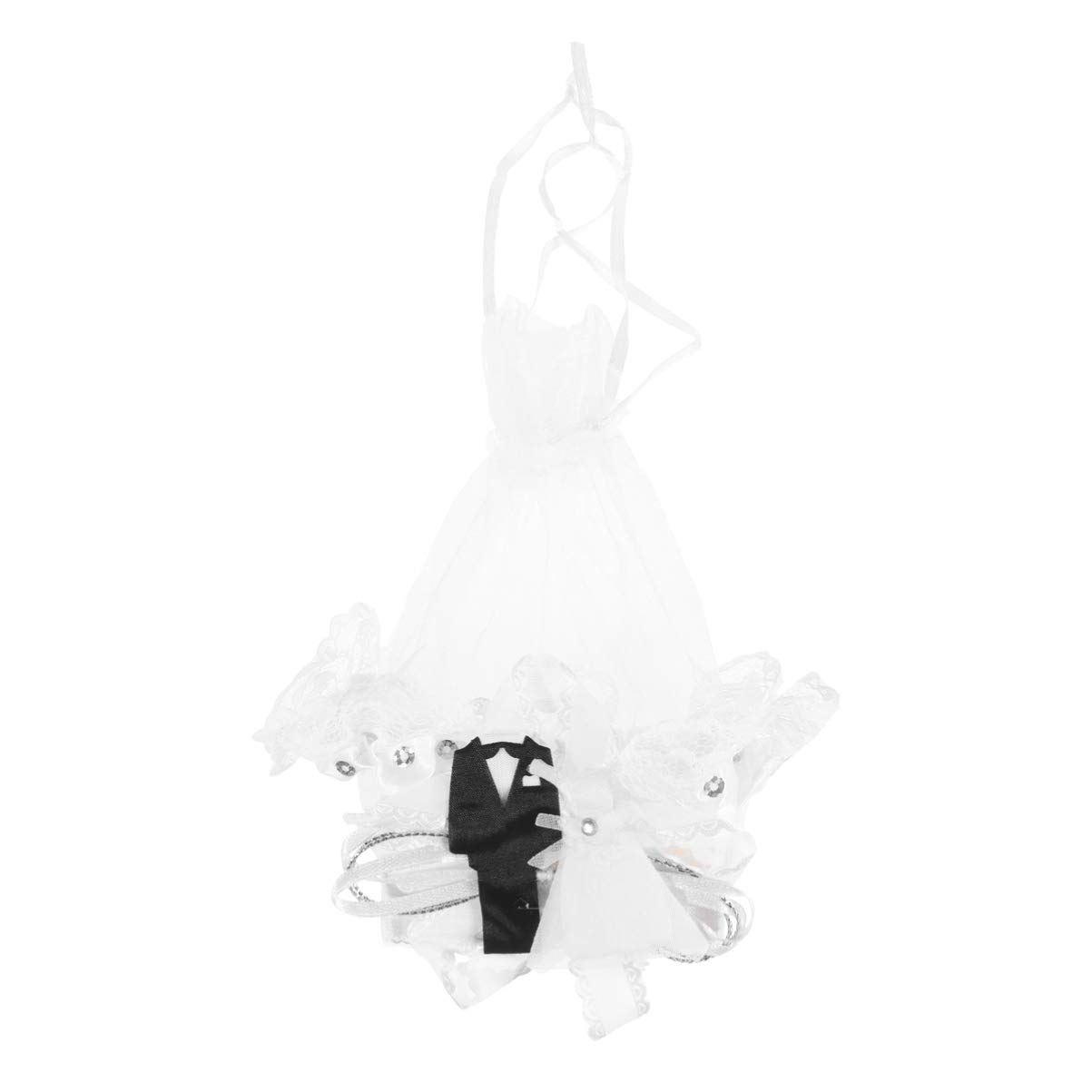 Amosfun 12-Piece Bride and Groom Wedding Favor Bags - Elegant Organza Drawstring Pouches for Wedding Party Favors, Bridal Shower Gifts & Special Events