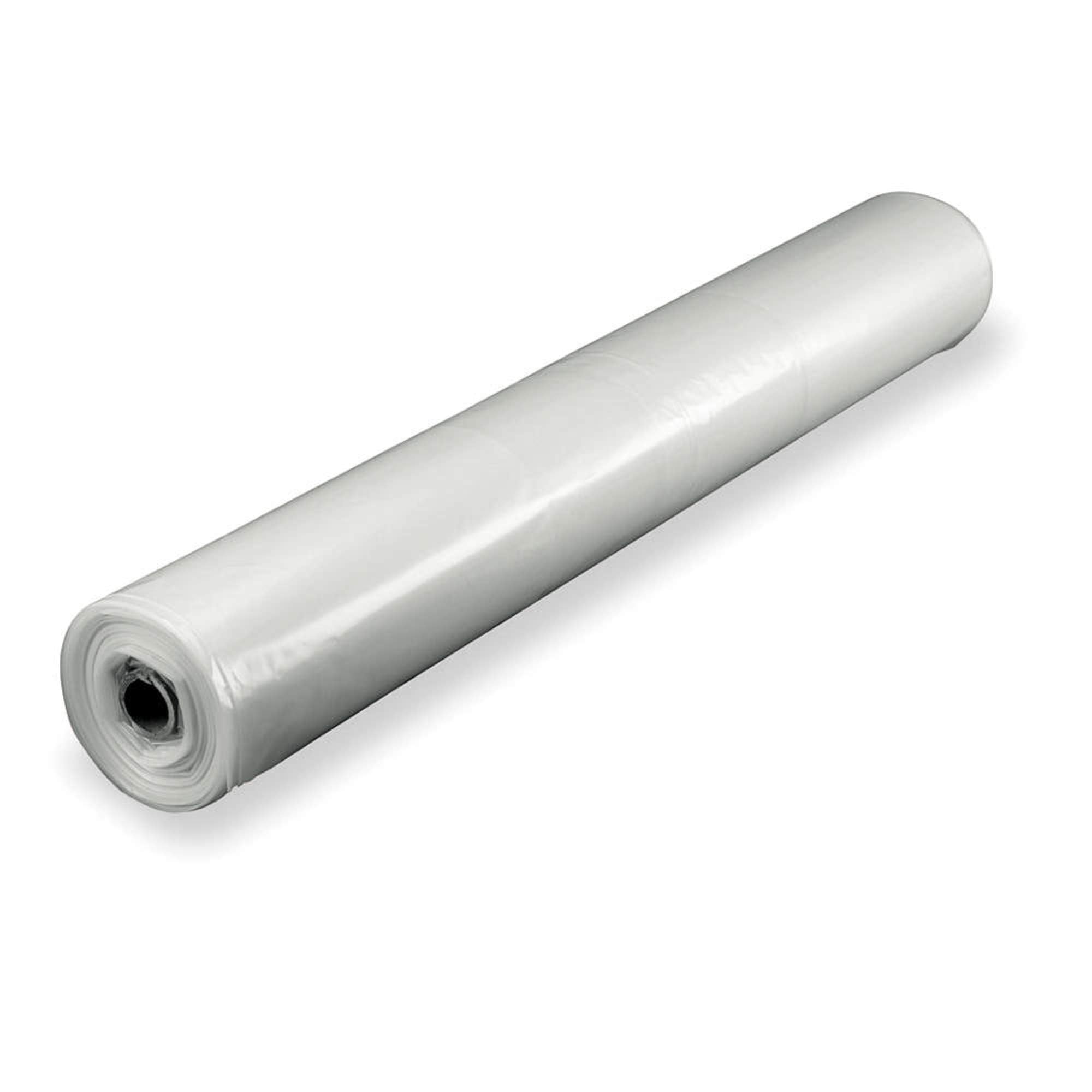 6 Mil Clear Construction Film - Heavy Duty Plastic Sheeting for Weatherproofing, Dust Control & Temporary Enclosures - Perfect for Home Renovation, Painting Projects & Job Site Protection