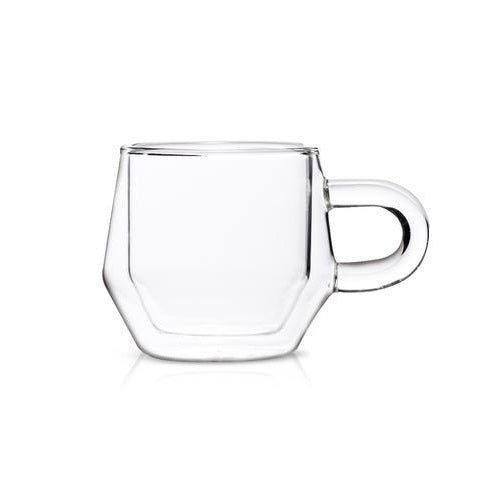Premium 4oz (120ml) Double Wall Glass Cups Set of 2 - Shatterproof & Heat Resistant for Coffee, Tea, Espresso - Perfect for Home, Office & Gifts