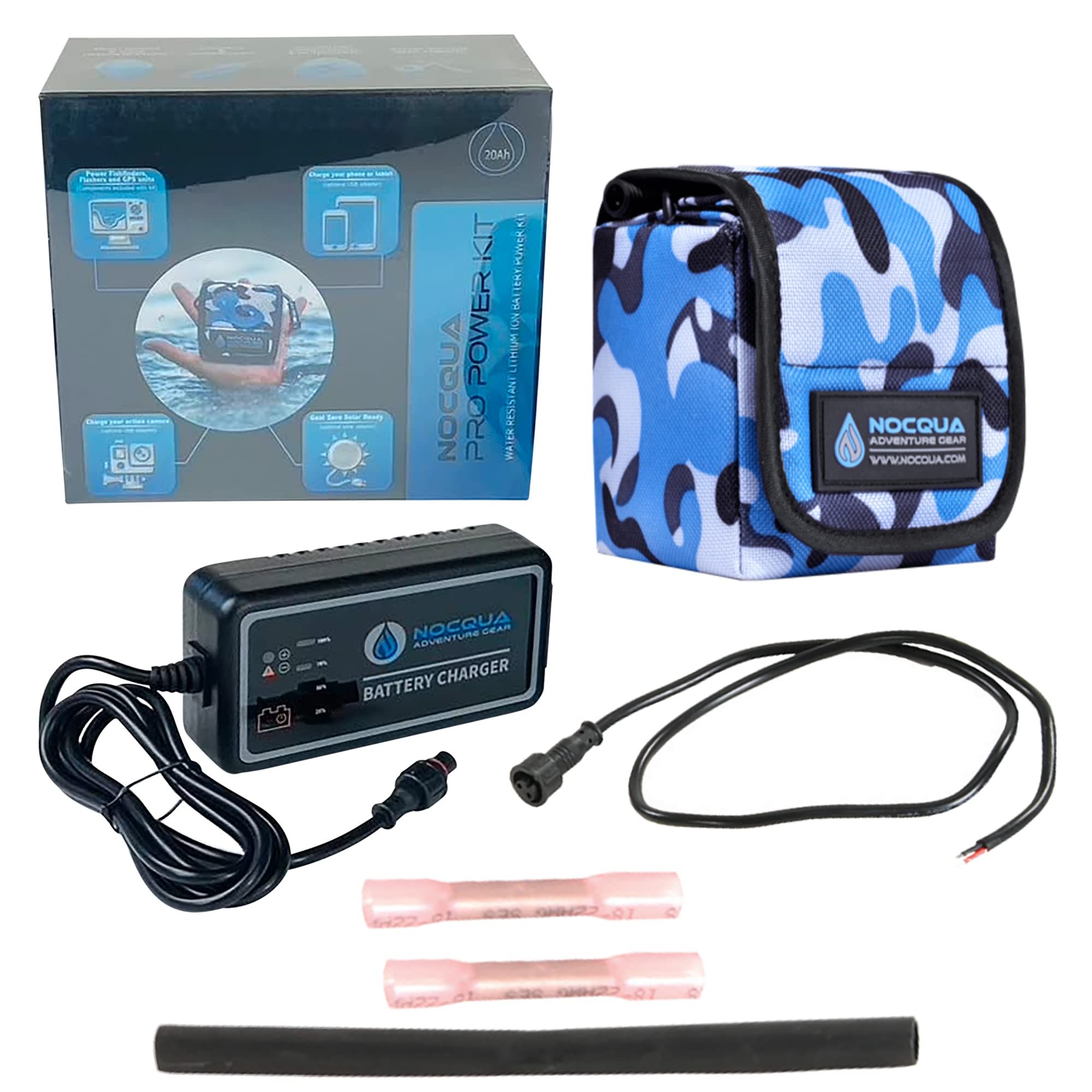 Pro Power Water-Resistant 12V Battery & Charger Kit - Compatible with GPS, Depth Finders, Fish Finders & Marine Electronics | Perfect for Boating, Fishing & Outdoor Adventures