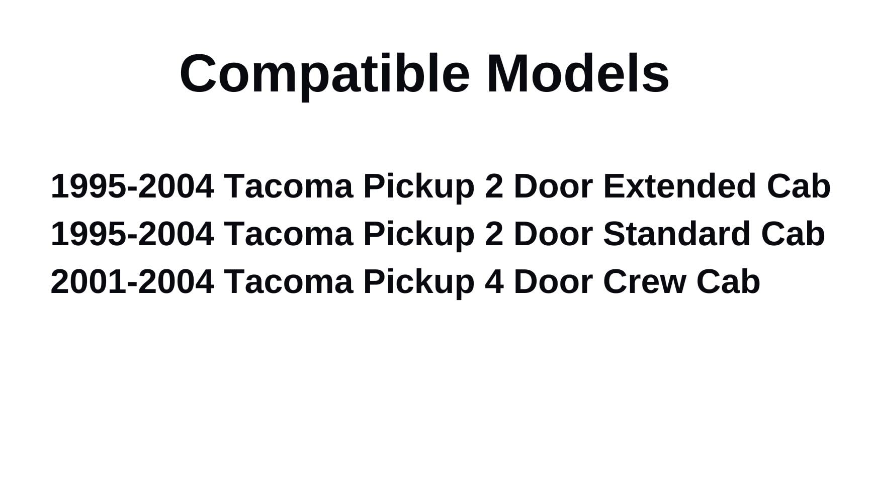 Replacement Back Window Glass for Toyota Tacoma Pickup Truck 1995-2004 Models - Durable Rear Windshield for Off-Road & Daily Driving