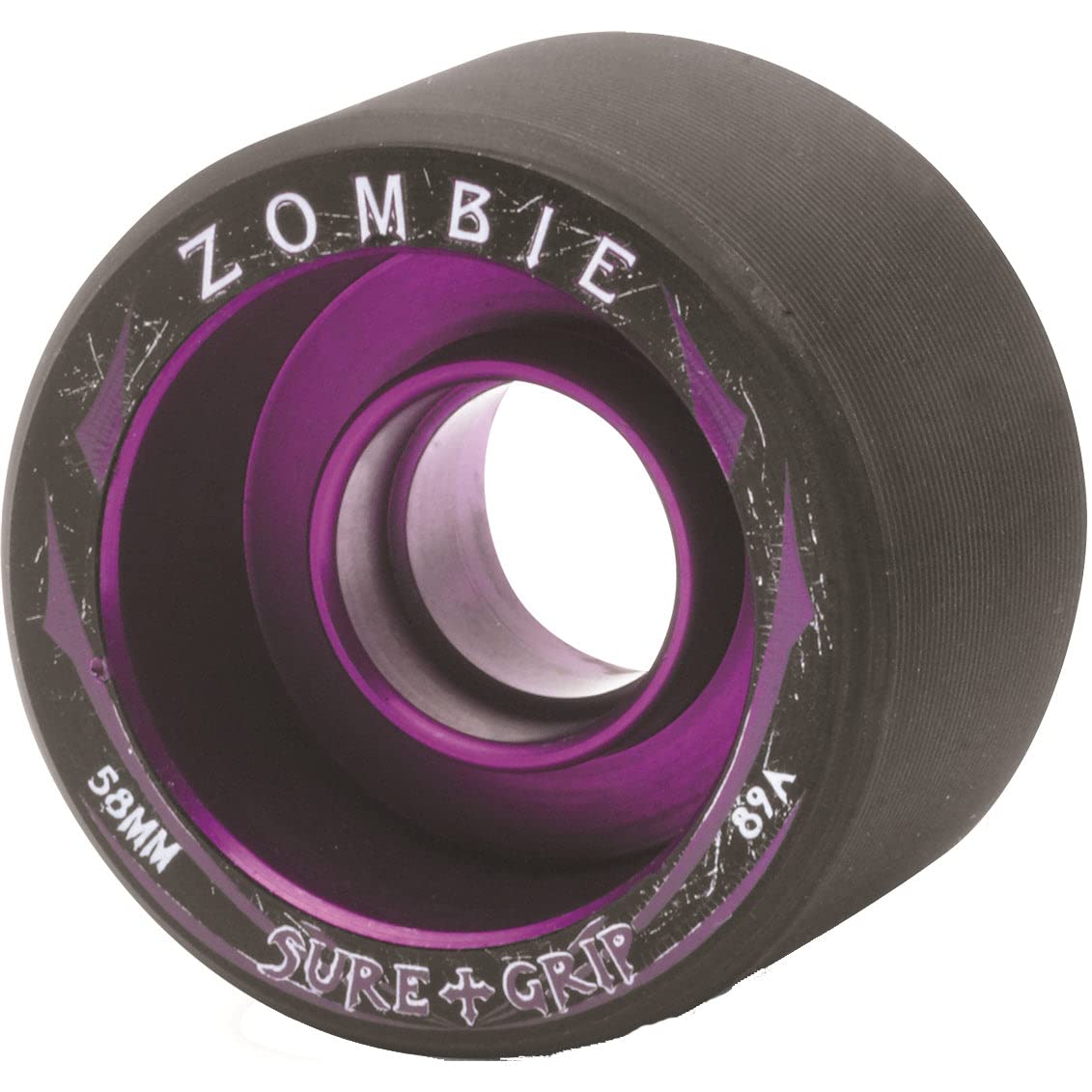 Sure Grip Zombie Roller Skate Wheels - Set of 4 High-Performance Outdoor/Indoor Skating Wheels for Roller Derby, Artistic Skating & Rink Use