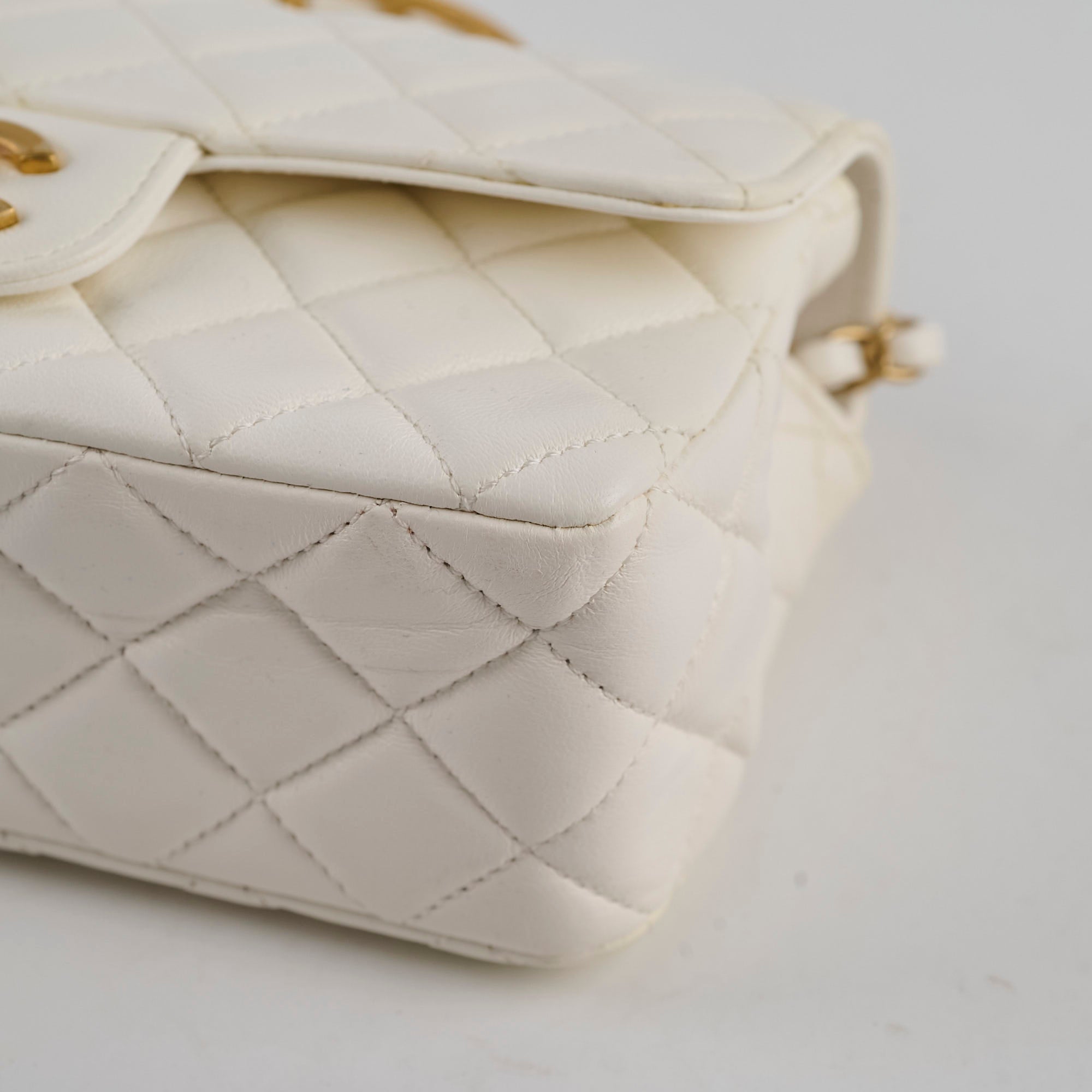 Chanel Mini Rectangle Top Handle Bag - Genuine Lambskin Leather with Microchip - Perfect for Evening Parties, Date Nights & Luxury Gift Giving