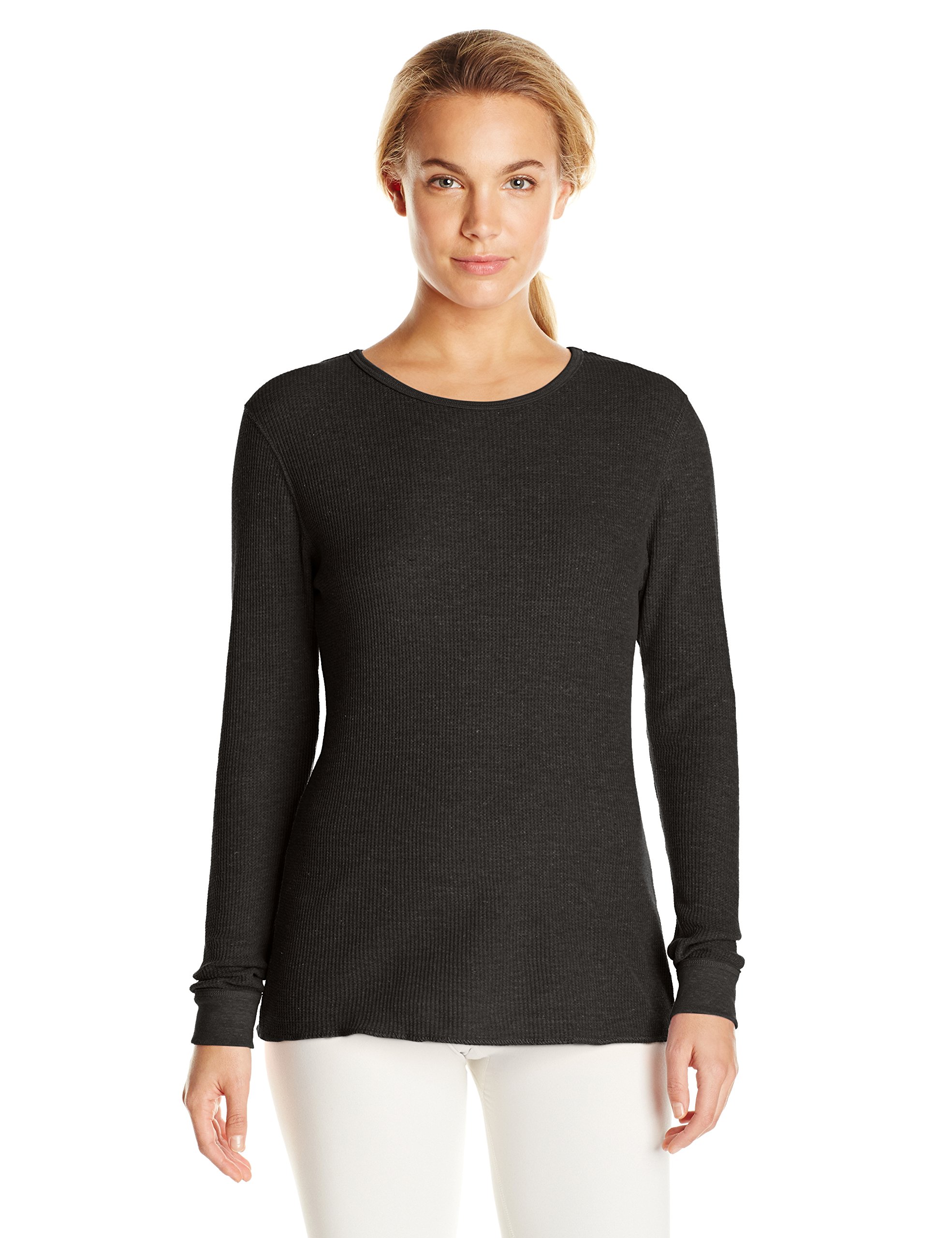 Fruit of the Loom Women's Thermal Waffle Knit Long Sleeve Shirt - Warm Winter Base Layer for Cold Weather & Outdoor Activities