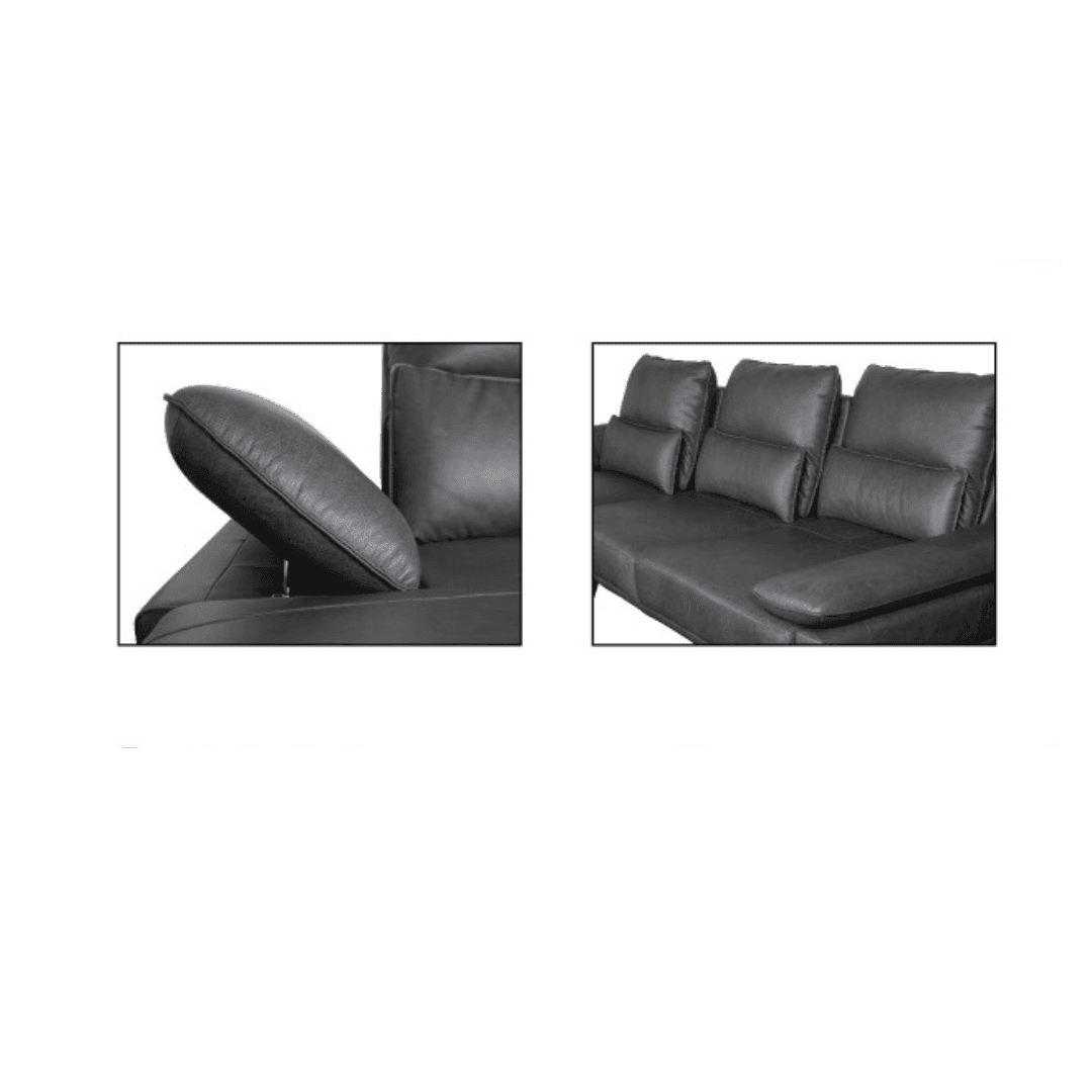 L-Shaped Electric Reclining Sofa with Adjustable Backrest - Comfortable Fabric Sectional Couch for Living Room, Home Theater & Office Relaxation