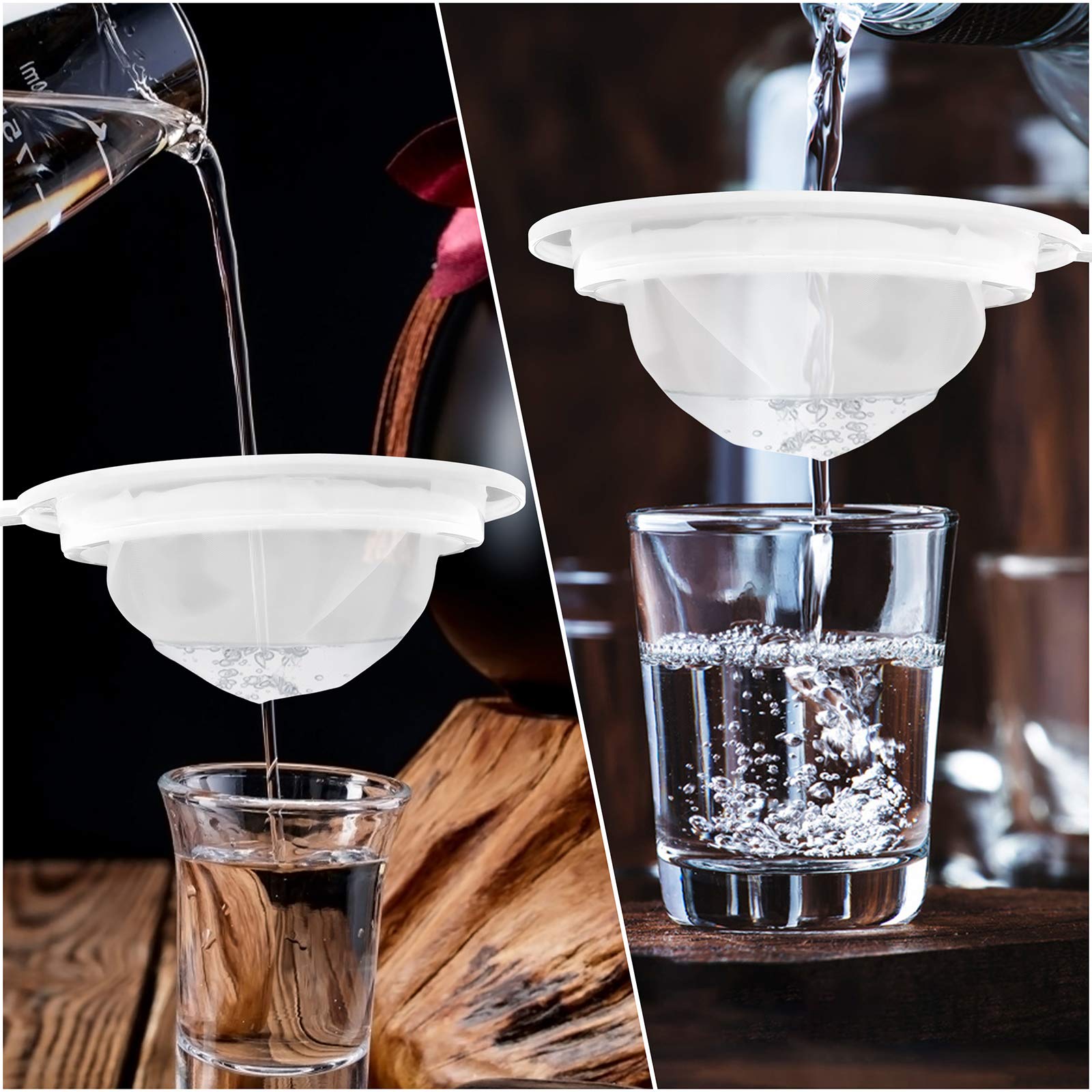 300 Mesh Fine Stainless Steel Food Filter Funnel - Kitchen Strainer for Frying Oil, Juices, Wine, Jam - 13cm Durable Sieve for Cooking, Brewing & Canning