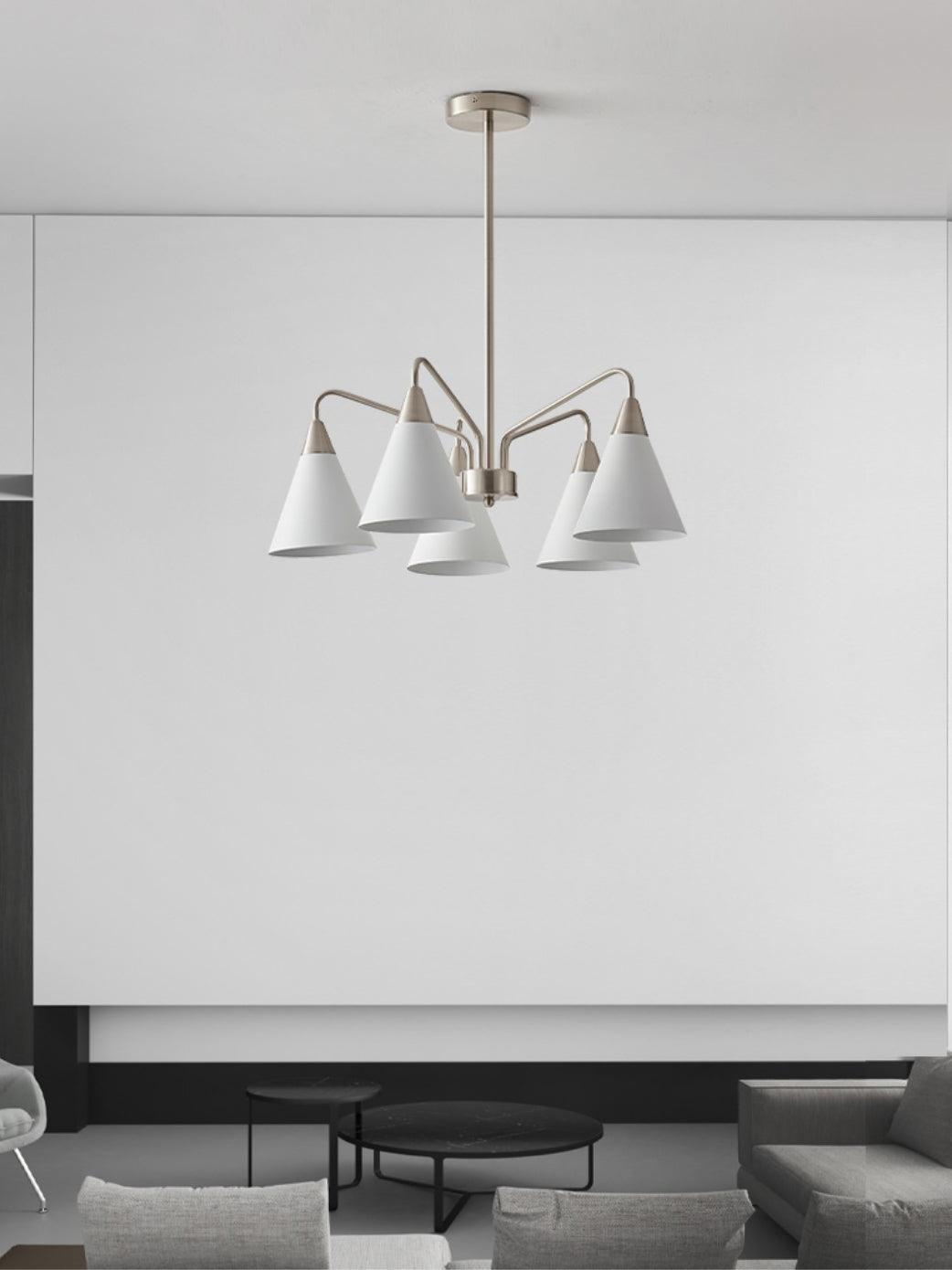 Elegant Fashion Cono Chandelier - Modern Crystal Ceiling Light Fixture for Dining Room, Bedroom, and Living Room Decor