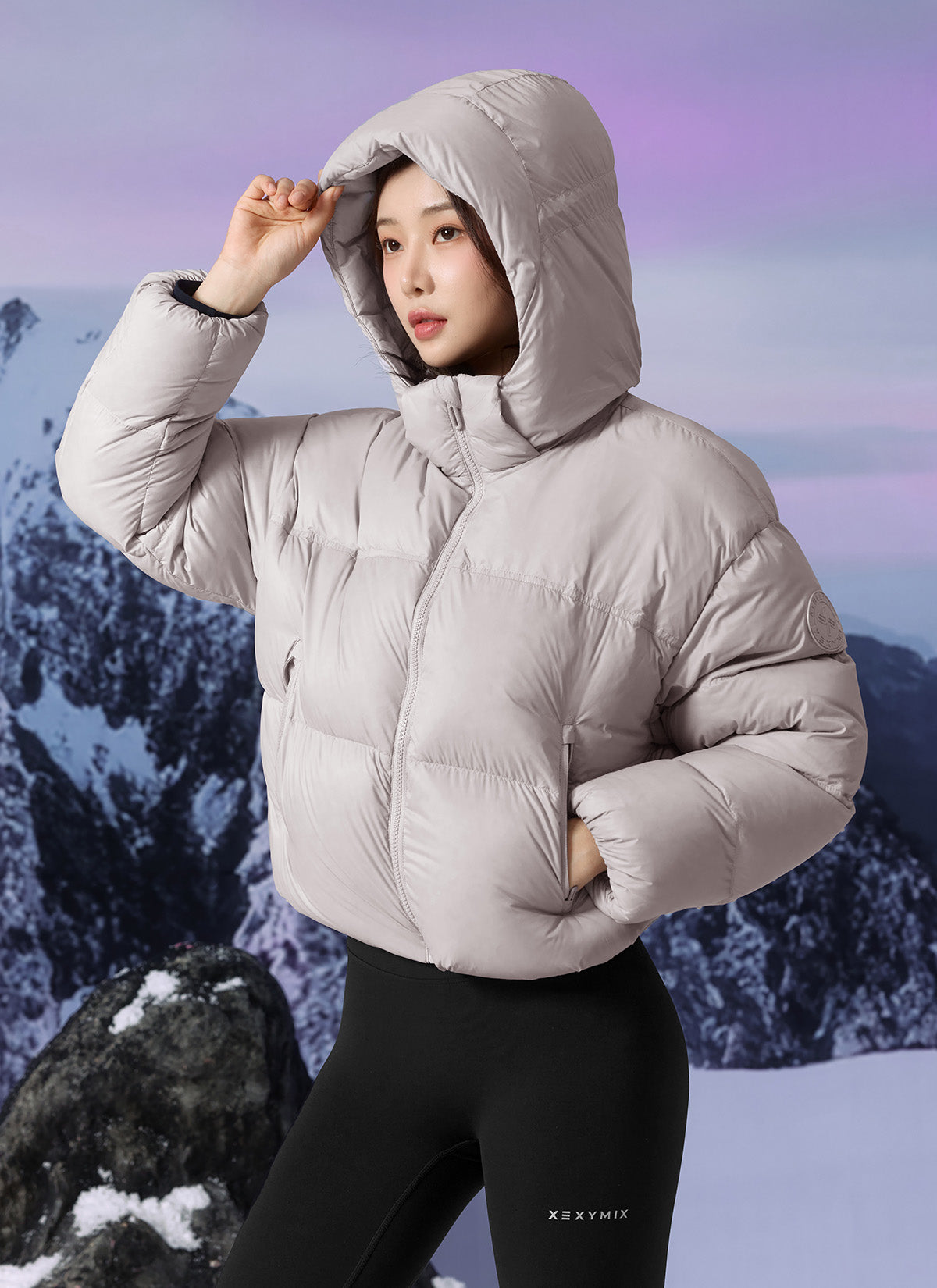 Detachable Hood Down Jacket for Men & Women - Warm Goose Feather Winter Coat for Outdoor Activities, Hiking & Camping