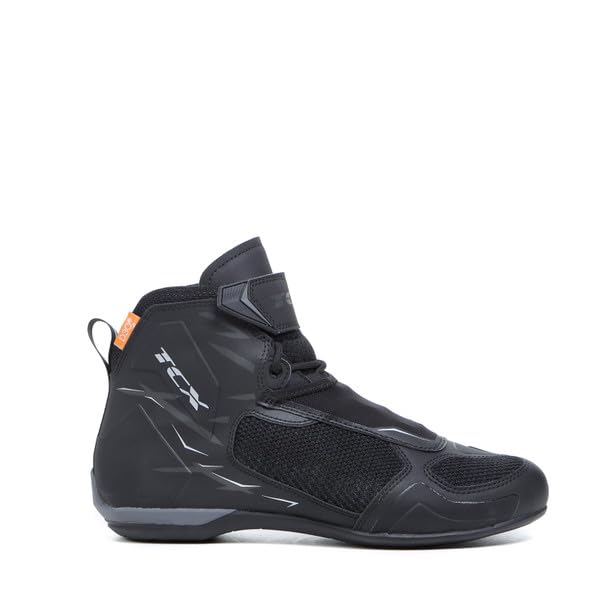 TCX Men's Motorcycle Boots - Black & Gray - Size 15.5 - Waterproof Riding Shoes for Cruiser & Touring Bikes - Perfect for Long Distance Motorcycle Trips & Daily Commuting