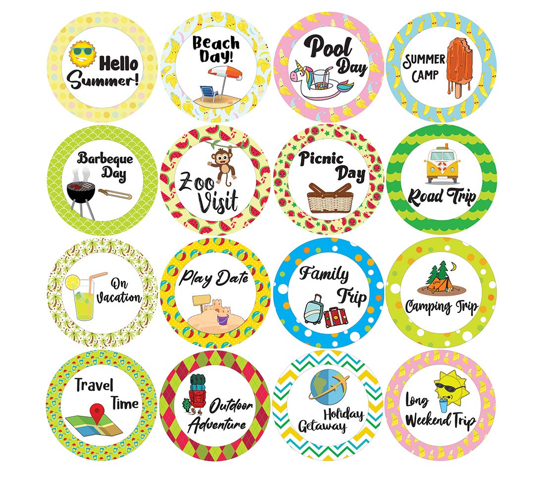 Premium Vacation Planner Stickers (5-Sheet Pack) - High Quality Travel Journal Stickers for Kids, Teens & Adults - Perfect for Scrapbooking, Bullet Journals, Party Favors & Corporate Gifts