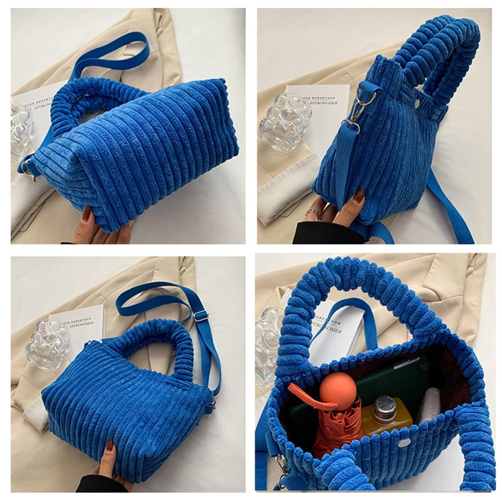 Women's Corduroy Crossbody Bag - Small Shoulder Bag Purse for Daily Use, Casual Tote & Messenger Handbag - Perfect for Work, Travel, Shopping & Outings