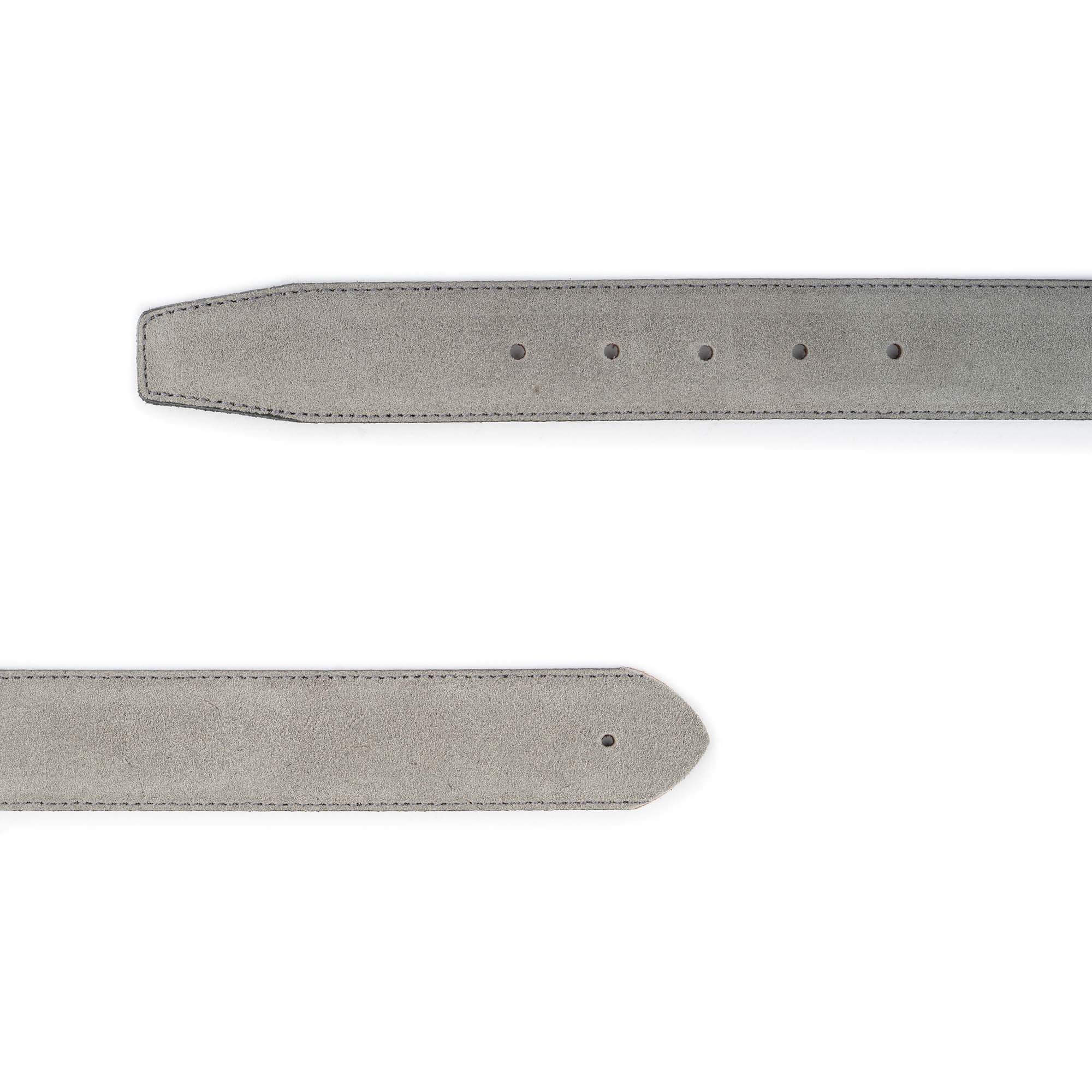 Light Gray Suede Men's Belt Strap for Dunhill Buckles - 3.8cm Width Replacement - Perfect for Business Casual & Formal Outfits