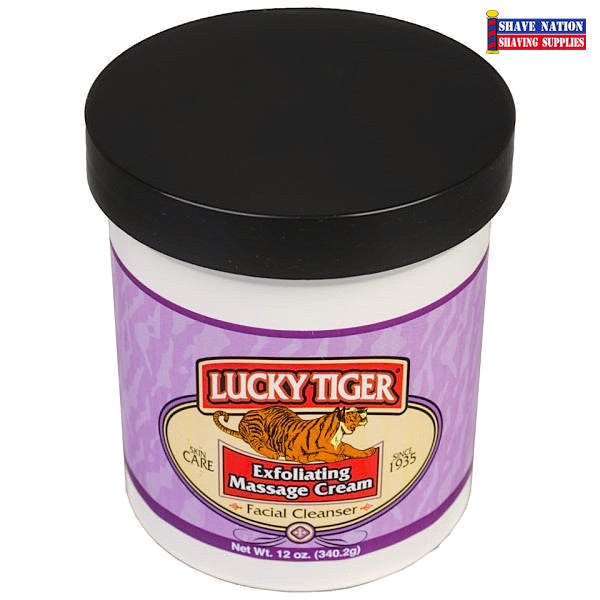 Lucky Tiger Exfoliating Cream - Gentle Face Scrub for Smooth Skin | Exfoliating Facial Cleanser for Men & Women | Perfect for Daily Skincare Routine & Pre-Shave Prep