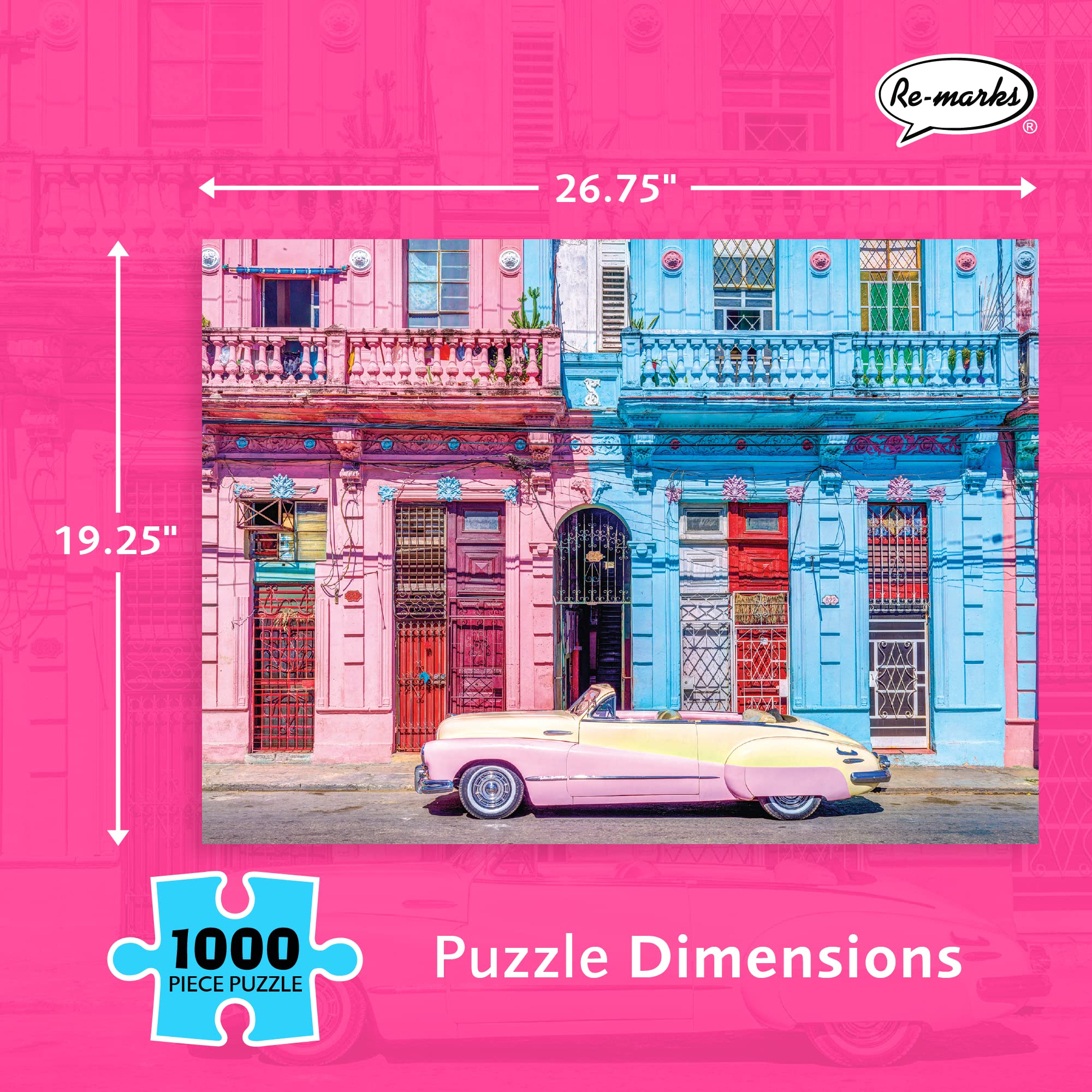 Re-marks Summertime Modern 1000-Piece Jigsaw Puzzle for Adults & Kids - Fun Family Activity, Stress Relief & Home Decor