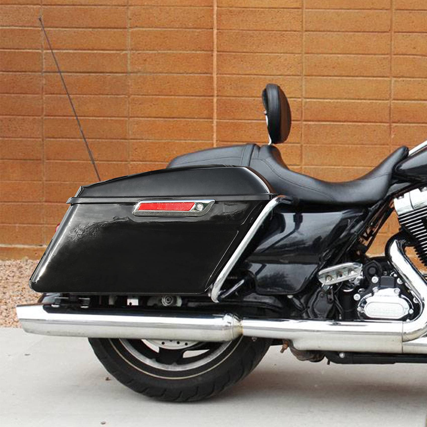 SLMOTO Waterproof Saddlebags with Lids & Keys - Compatible with Harley Touring Models FLHT FLTRX FLHR (2014-2023) - Perfect for Electra Glide, Road King, Ultra & Street Glide - Ideal for Long Rides, Commuting & Motorcycle Storage