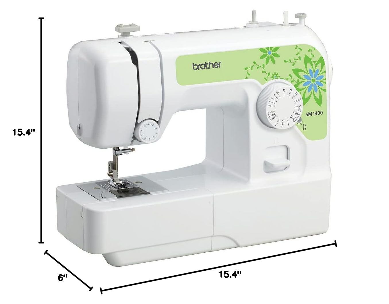 Brother 14-Stitch Sewing Machine for Beginners | Compact White Sewing Machine for Home Use | Perfect for Quilting, Dressmaking & DIY Crafts