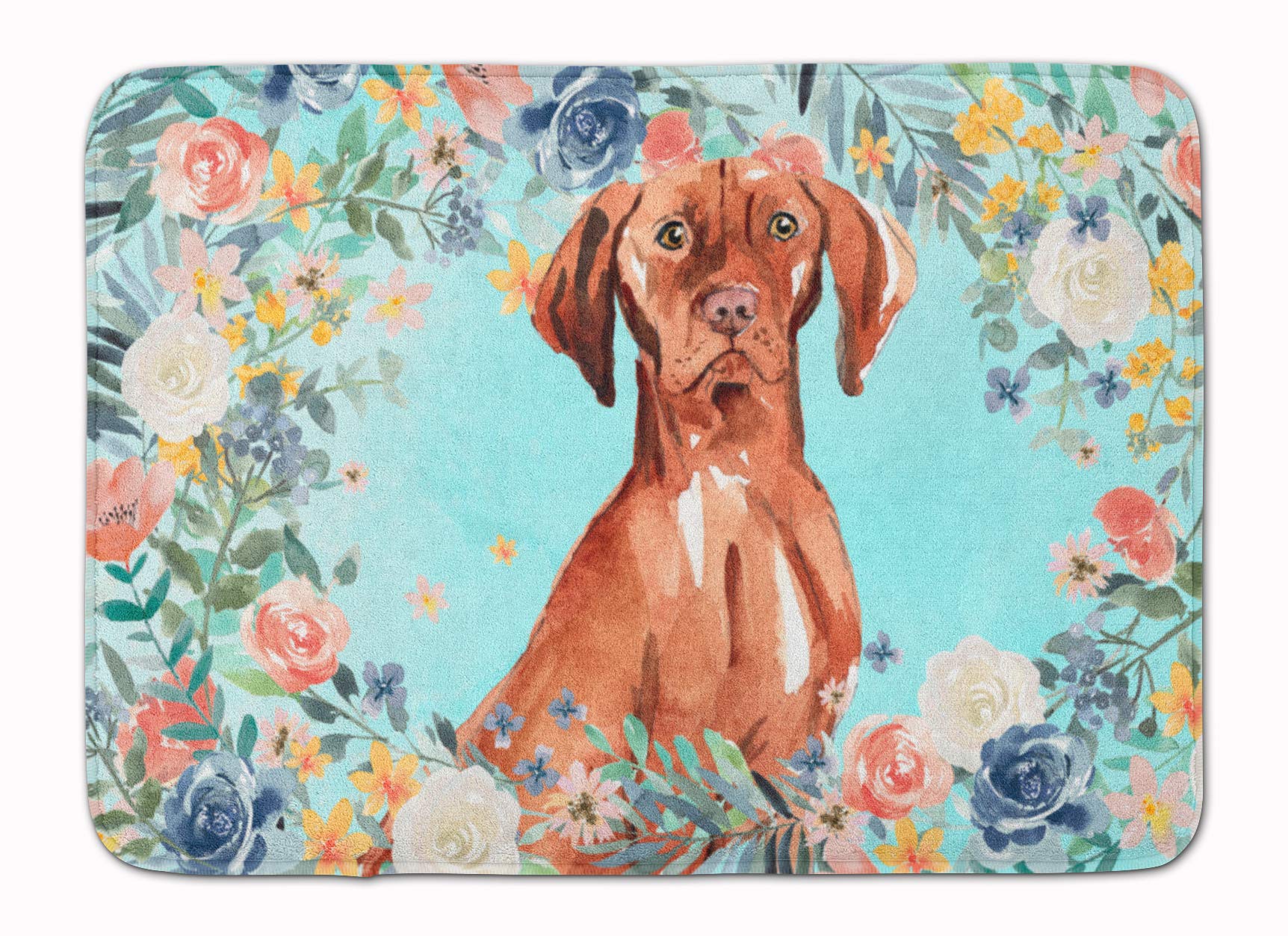 Vizsla Machine Washable Memory Foam Bath Mat - Non-Slip Quick Dry Bathroom Rug, Durable Kitchen Mat with Decorative Artwork | Perfect for Bathrooms, Showers & Kitchen Floors