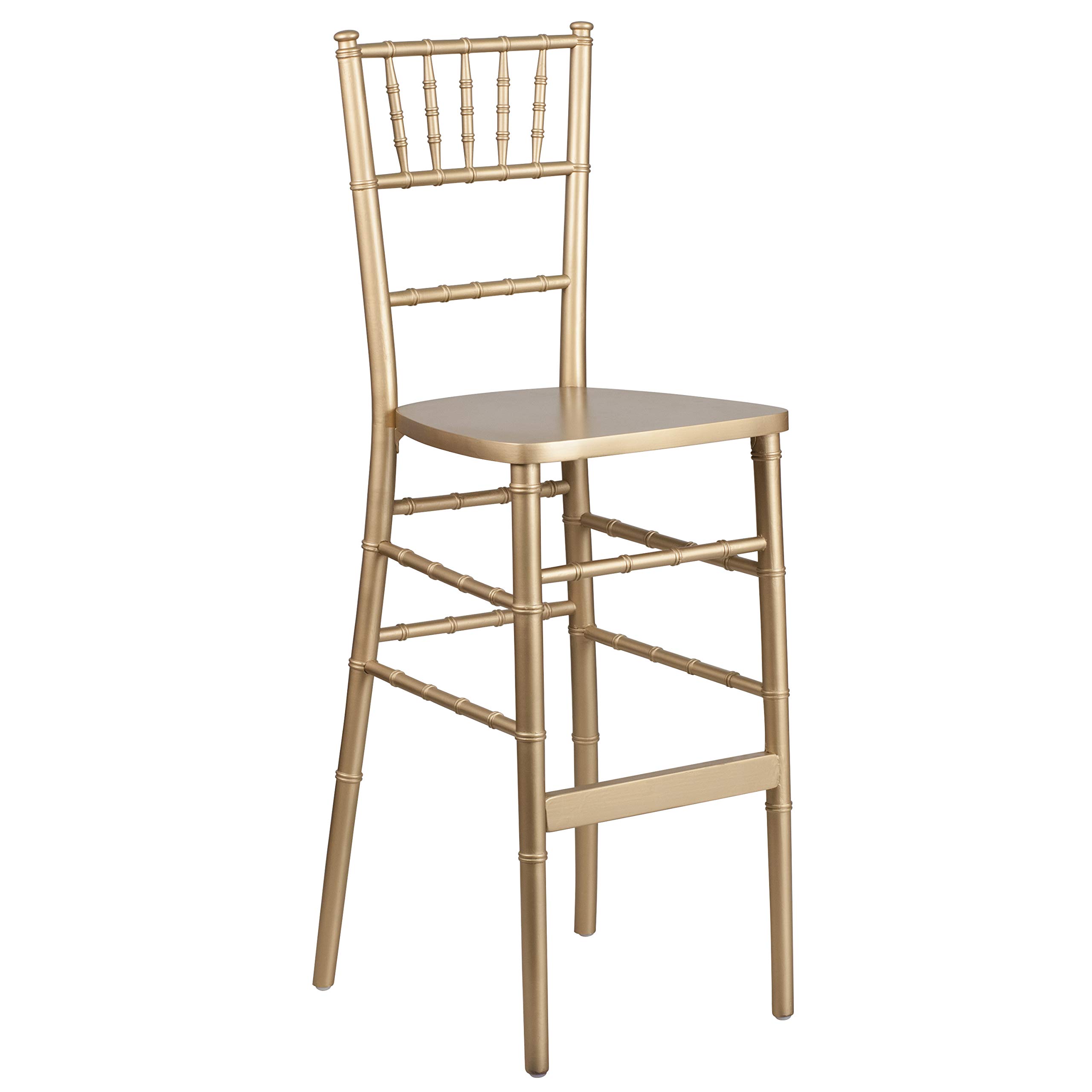 Premium Gold Wood Chiavari Bar Stool - Elegant Wedding, Party & Event Seating - Perfect for Banquets, Receptions & Home Decor