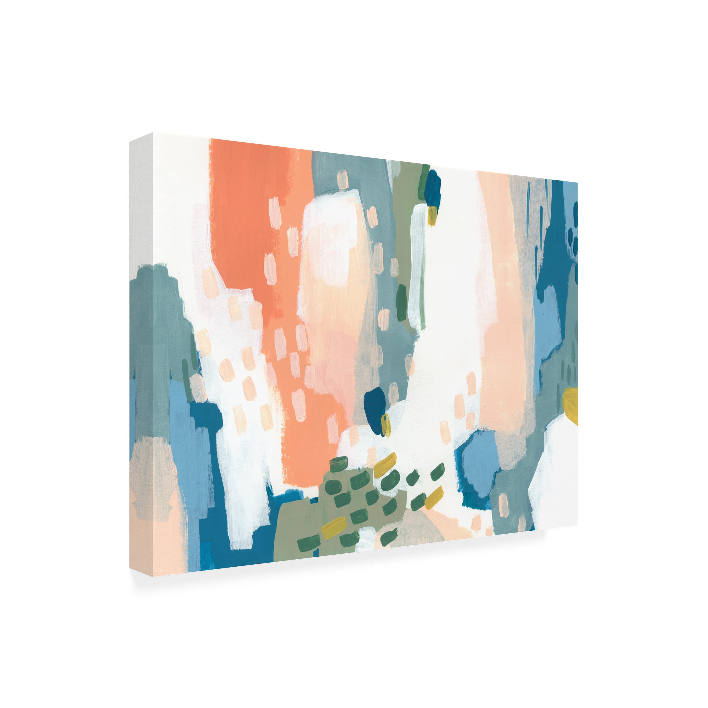 Trademark Fine Art 'Puzzle Shift II' Abstract Canvas Wall Art by June Erica Vess - Modern Home Decor for Living Room, Bedroom & Office