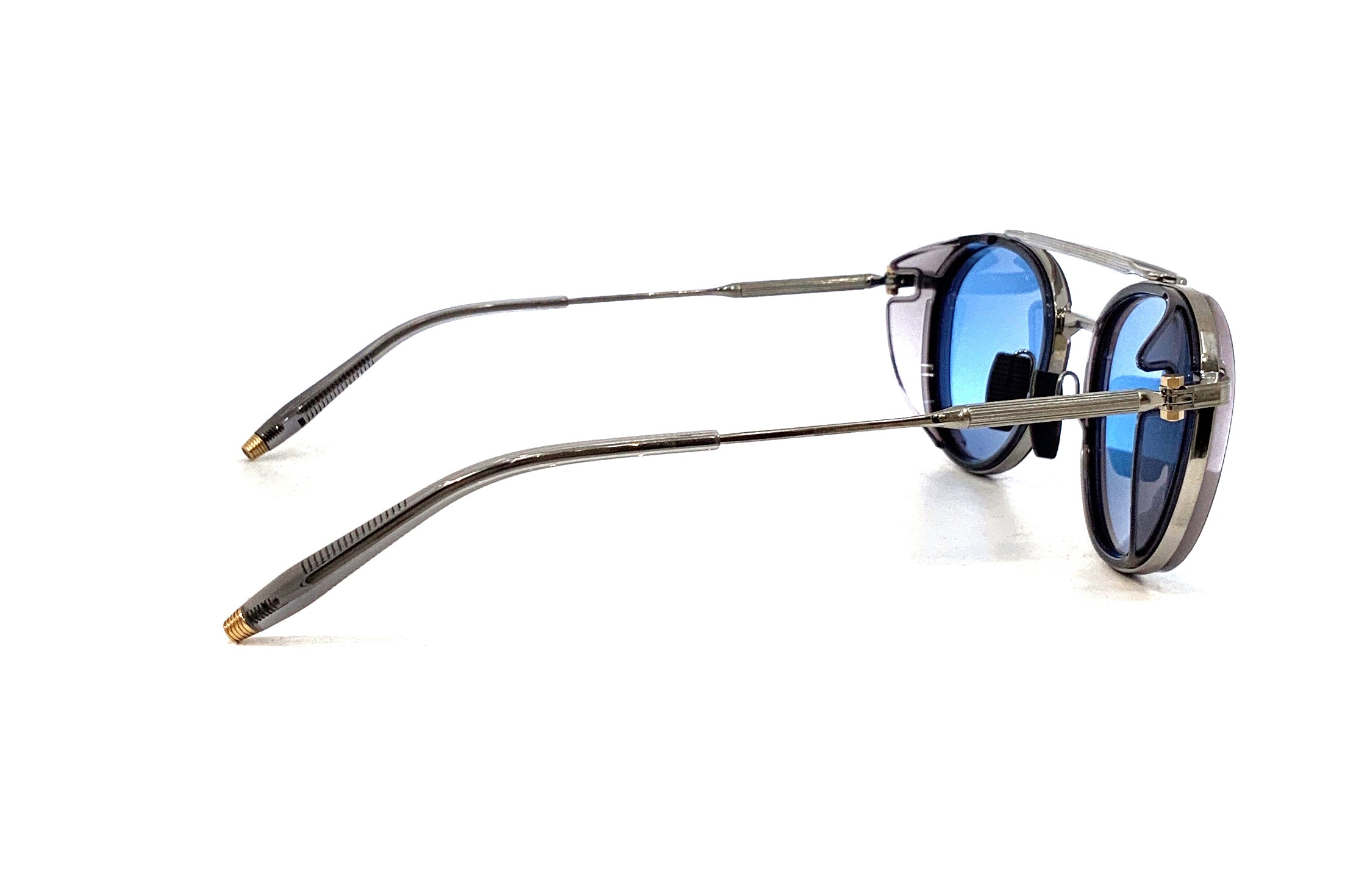 Akoni Skymapper Sunglasses - Brushed Palladium Frame & Crystal Grey Lenses - UV Protection for Outdoor Sports, Driving & Fashion