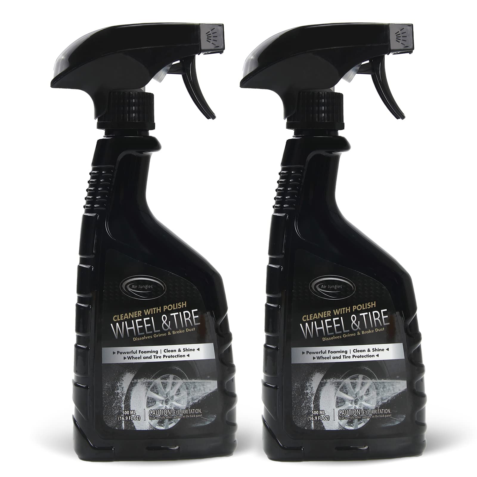 Air Jungles Car Wheel & Tire Cleaner 16.9 Fl Oz (2-Pack) - Acid-Free Brake Buster Wheel Cleaner for Aluminum & Chrome Rims - Safe for All Wheel Finishes - Perfect for Car Detailing, Auto Shops & DIY Cleaning