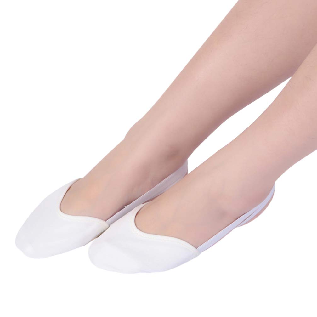 ARTIBETTER 1 Pair Half Dance Shoes Ballet Floor Socks Dance Paw Shoe Lyrical Sole Yoga Socks Ballet Socks Canvas Dance Shoes Socks for Dancer Foot Paw Dance to Clamp White Eclipse Miss - Perfect for Ballet, Yoga, and Lyrical Dance Performances