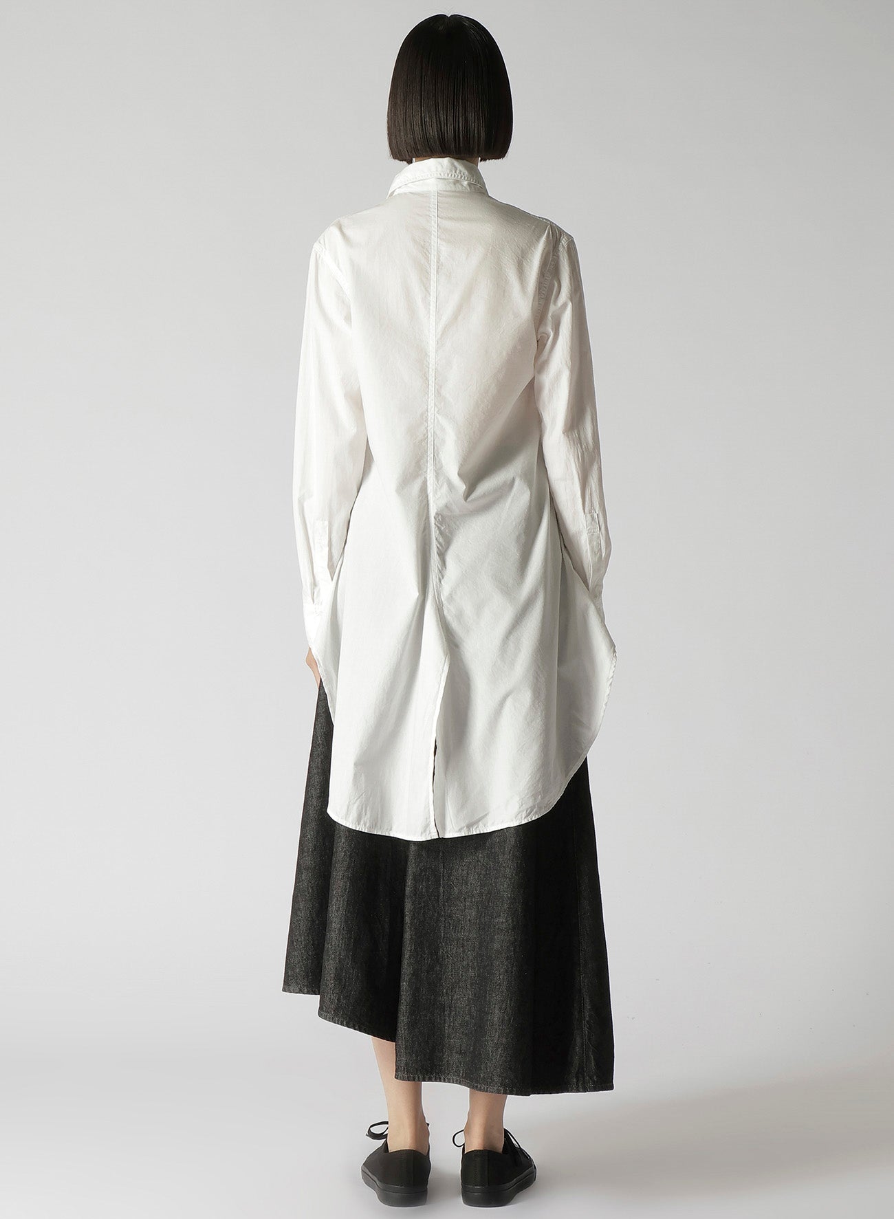 Women's Cotton Broad Hidden Button Long Blouse - Elegant Loose Fit Tunic Top for Casual Wear, Office & Special Occasions