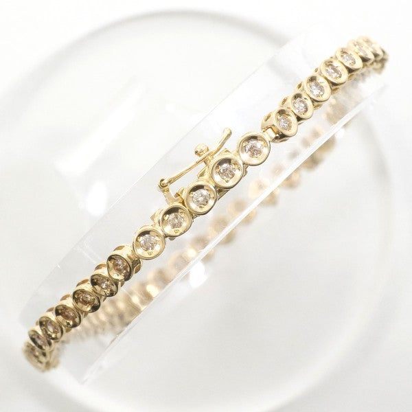 18K Yellow Gold Diamond Bracelet with Authentic Certification - Perfect for Weddings, Anniversaries & Special Occasions