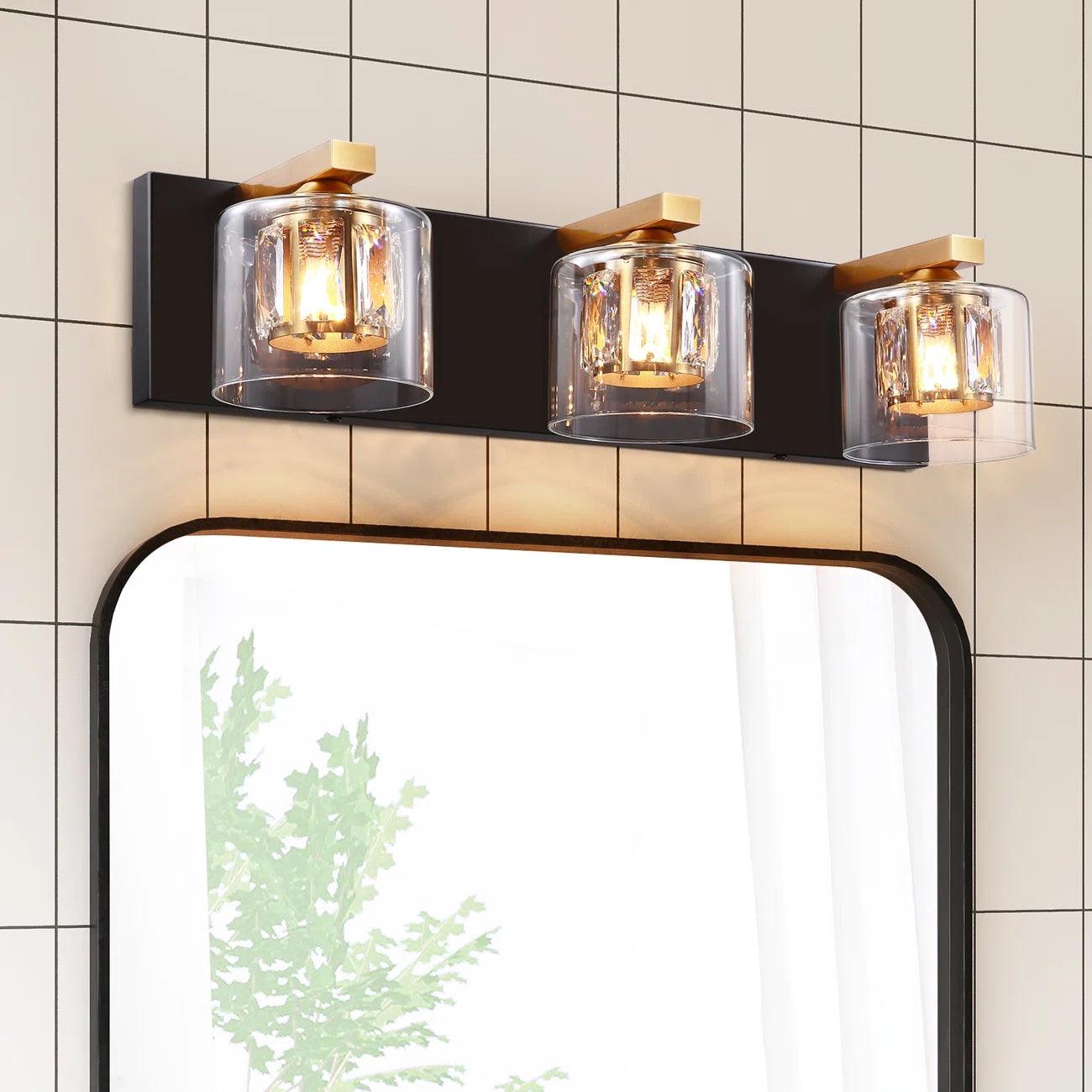 Kolt Modern 3-Light Bathroom Vanity Light Fixture - Brushed Nickel Finish for Bathroom, Powder Room & Dressing Area Lighting