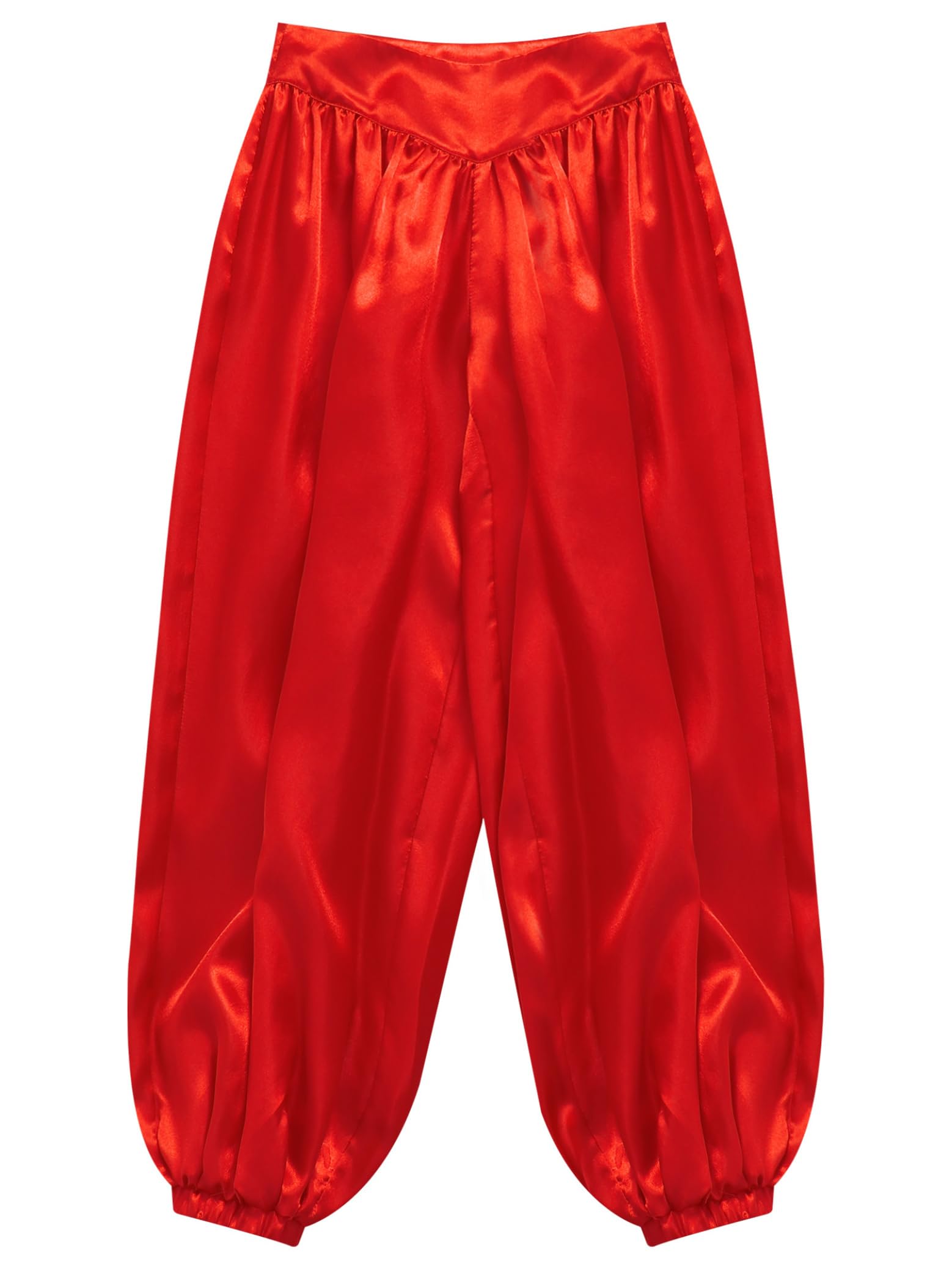 Metallic Belly Dance Pants for Kids - Girls & Boys Wide-Leg Satin Bloomers for Arab Carnival, Praise Dance & Performance | Perfect for Dance Recitals, Costume Parties & Cultural Events