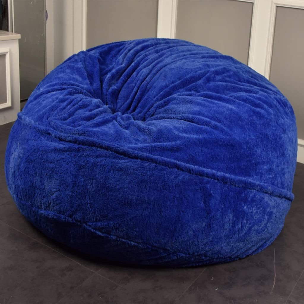 Luxury Giant Bean Bag Chair Cover for Adults - No Filler Included, Soft PV Fur Sofa Chair for Indoor & Outdoor Use - Perfect for Home, Garden, Lounge & Living Room Relaxation