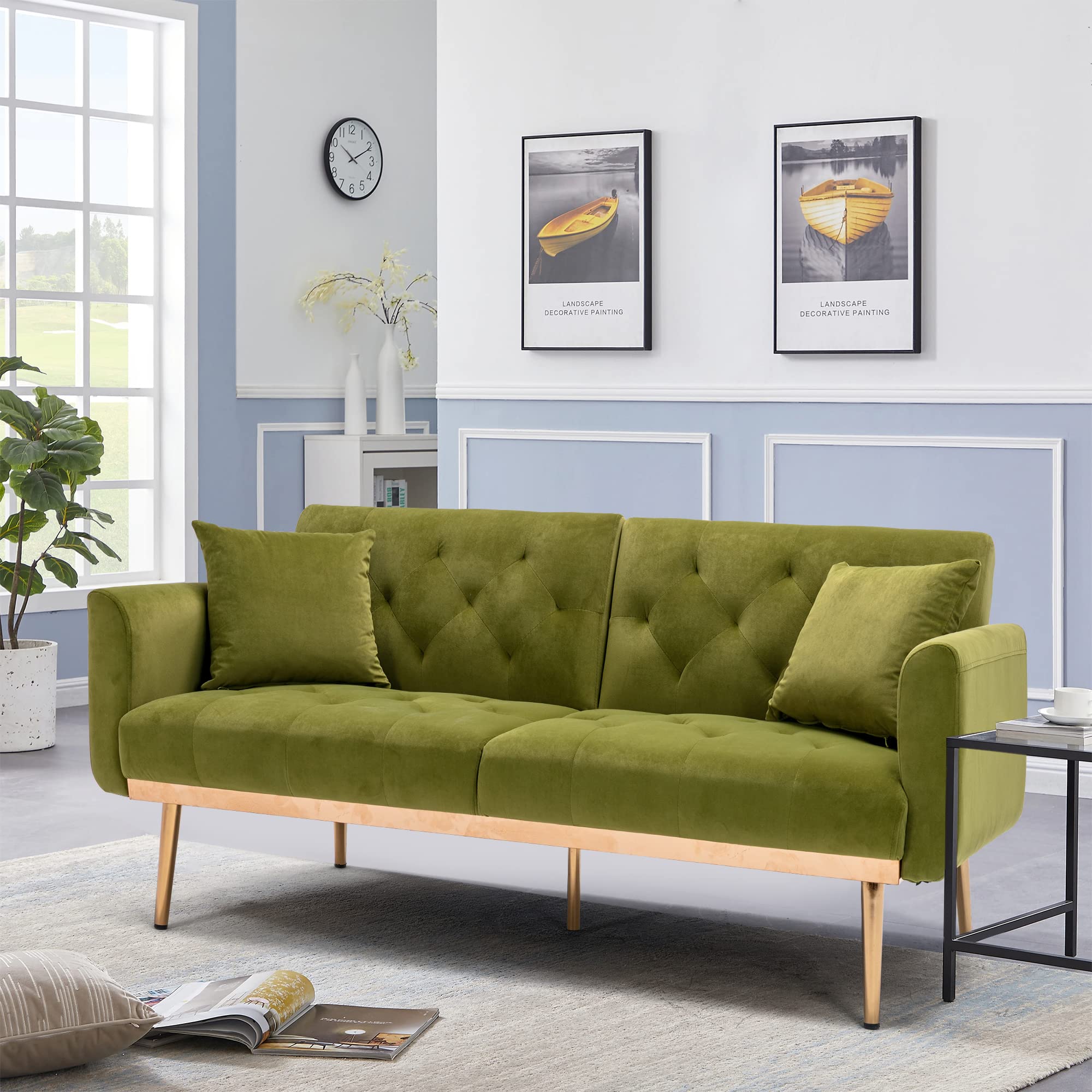 Velvet Loveseat Sofa 65