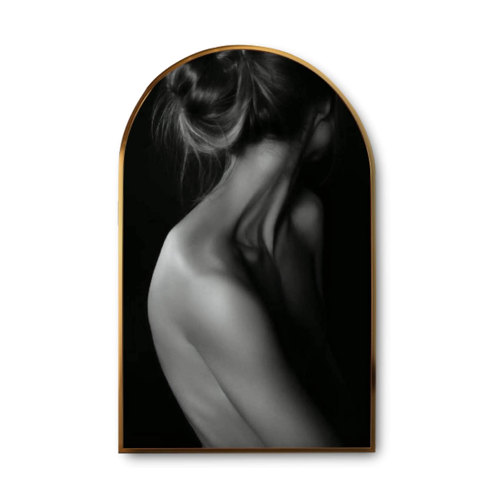 Black and White Wall Art - Elegant Woman's Bare Neck & Shoulders Photography - Modern Abstract Canvas Painting - Contemporary Home Decor for Bedroom, Bar or Hotel (20x32 inches) - Perfect for Romantic Spaces & Artistic Interiors