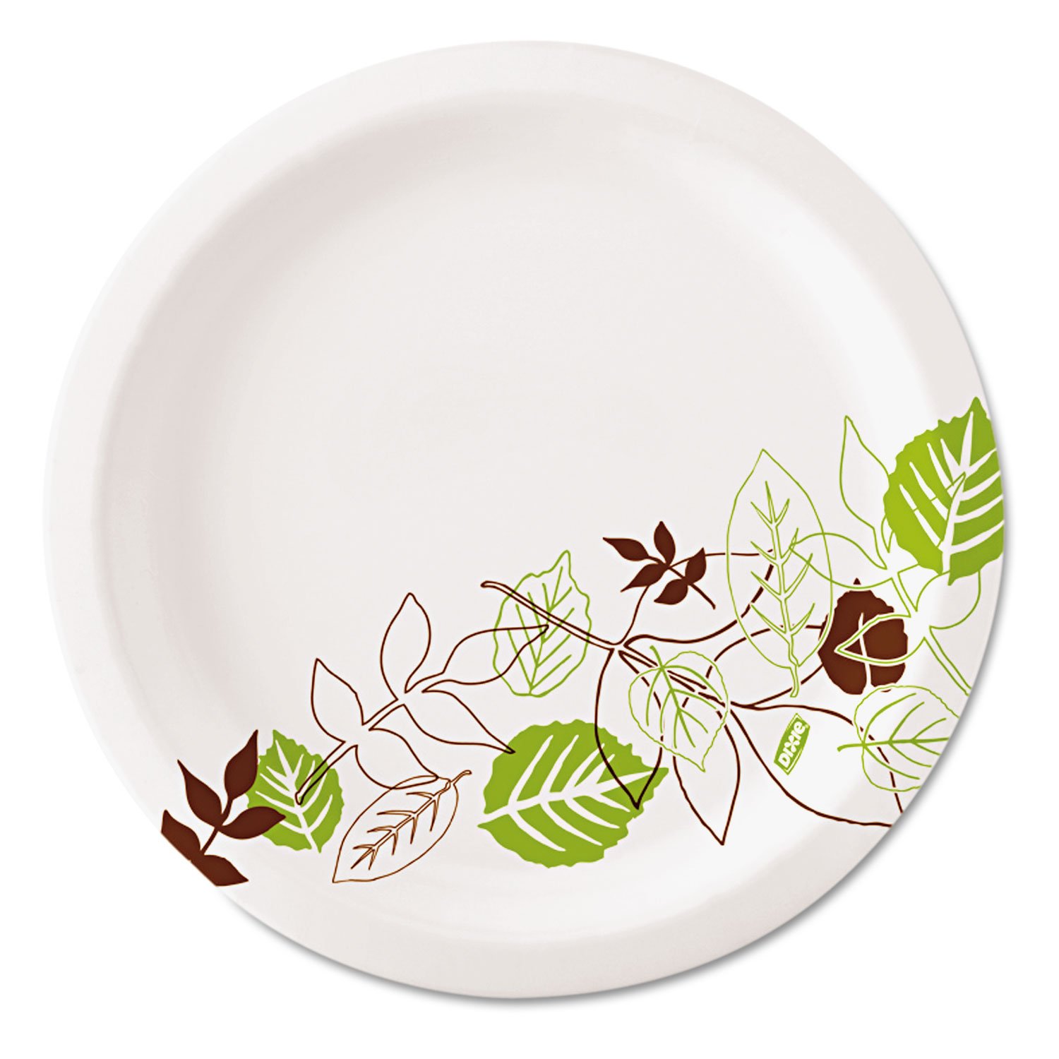 Dixie Pathways Design Everyday Paper Plates - 10.5 Inch Disposable Dinner Plates for Parties, Picnics & BBQs - Elegant Floral Printed Paper Plates for Home, Office & Outdoor Use