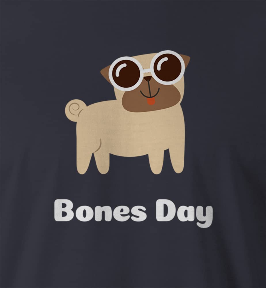Funny No Bones Pug T-Shirt with 9 Crowns Design - Cute Dog Lover Apparel for Casual Wear & Gifts