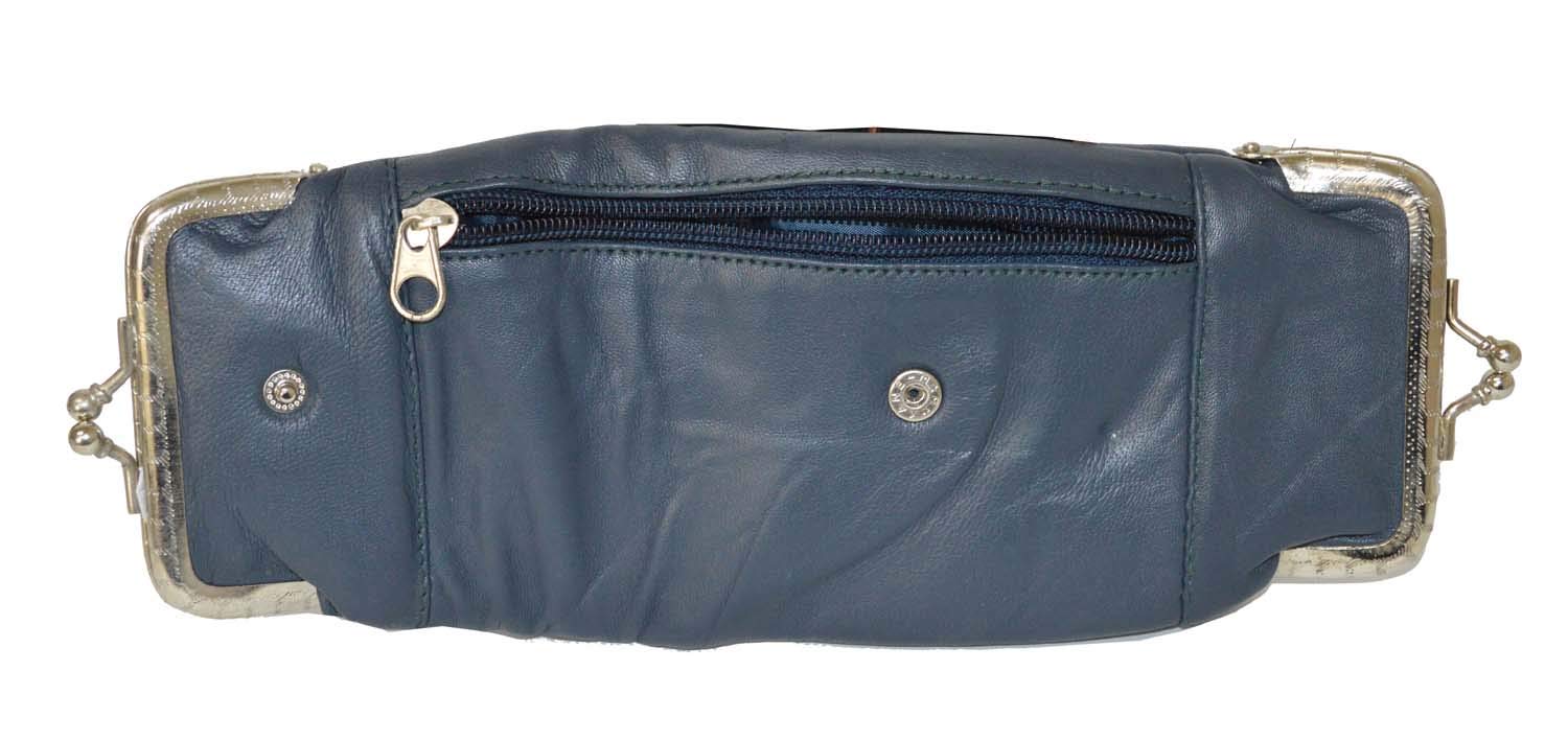 Genuine Leather Cigarette & Lighter Holder Case with Secure Twist Clasp - Premium Navy Blue Travel Accessory for Men | Perfect for Outdoor Adventures, Camping & Daily Use