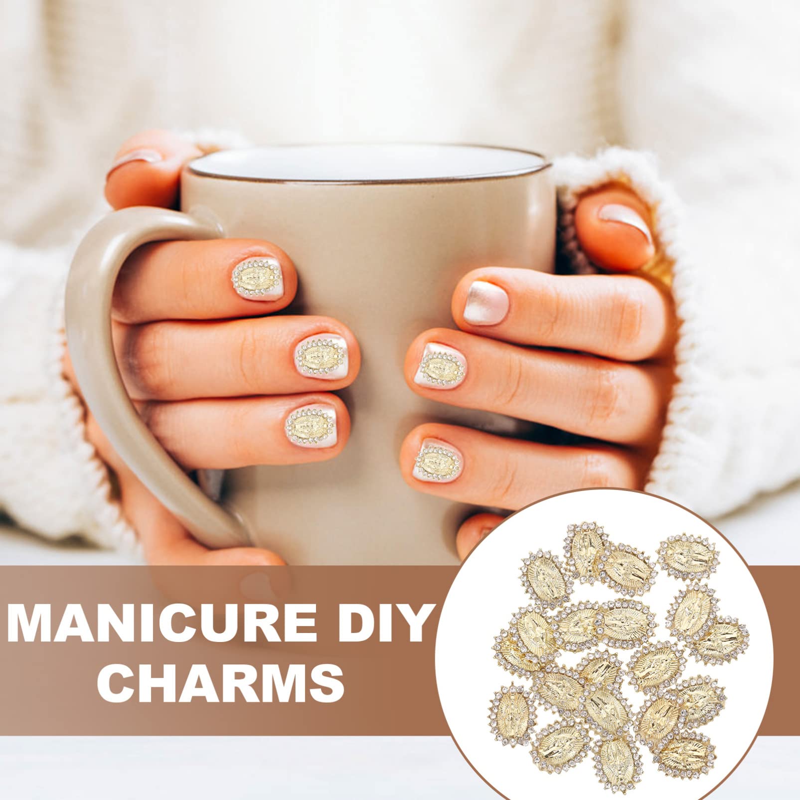 FOMIYES 20pcs Nail Art Rhinestones - Assorted Nail Gems, Pearls, Crystals & Alloy Charms for DIY Nail Decoration | Perfect for Manicures, Salon Nail Art & Home Nail Design
