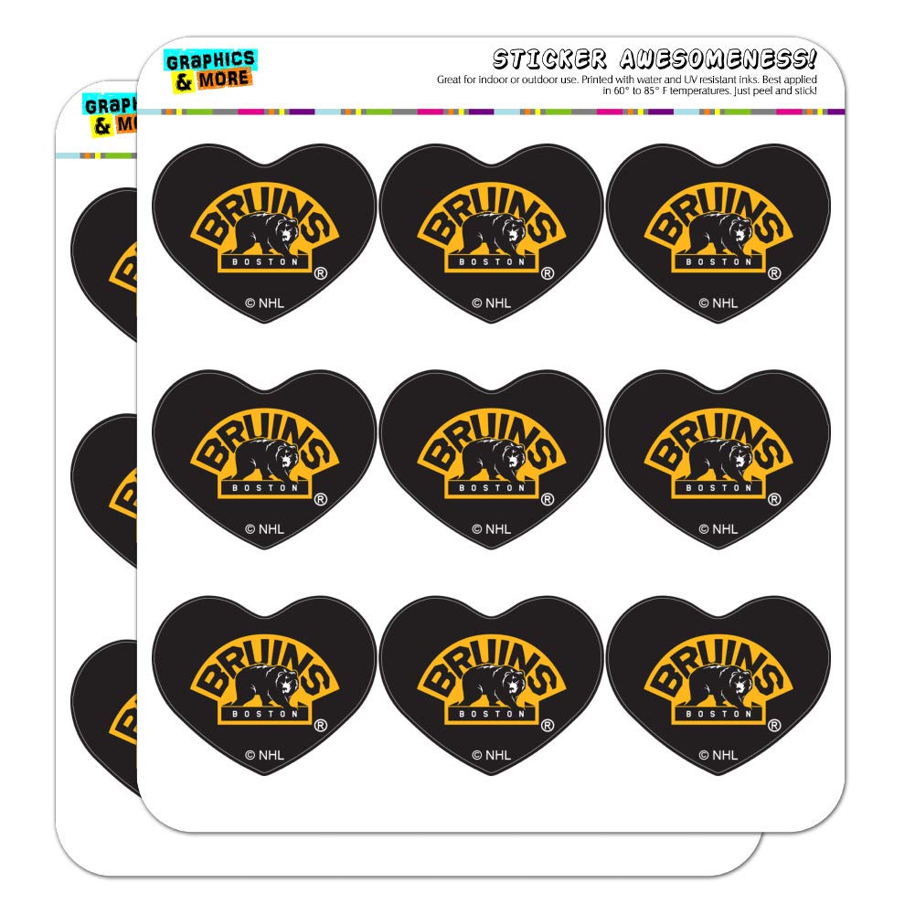 Boston Bruins NHL Logo Heart-Shaped Planner Stickers - Scrapbooking, Calendar Decor, DIY Crafts for Fans & Home Office Use